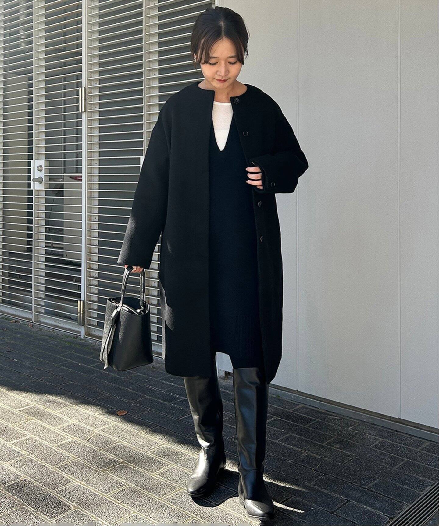 SUPER 100 シャギーノーカラーコート（ノーカラーコート）｜SLOBE IENA  