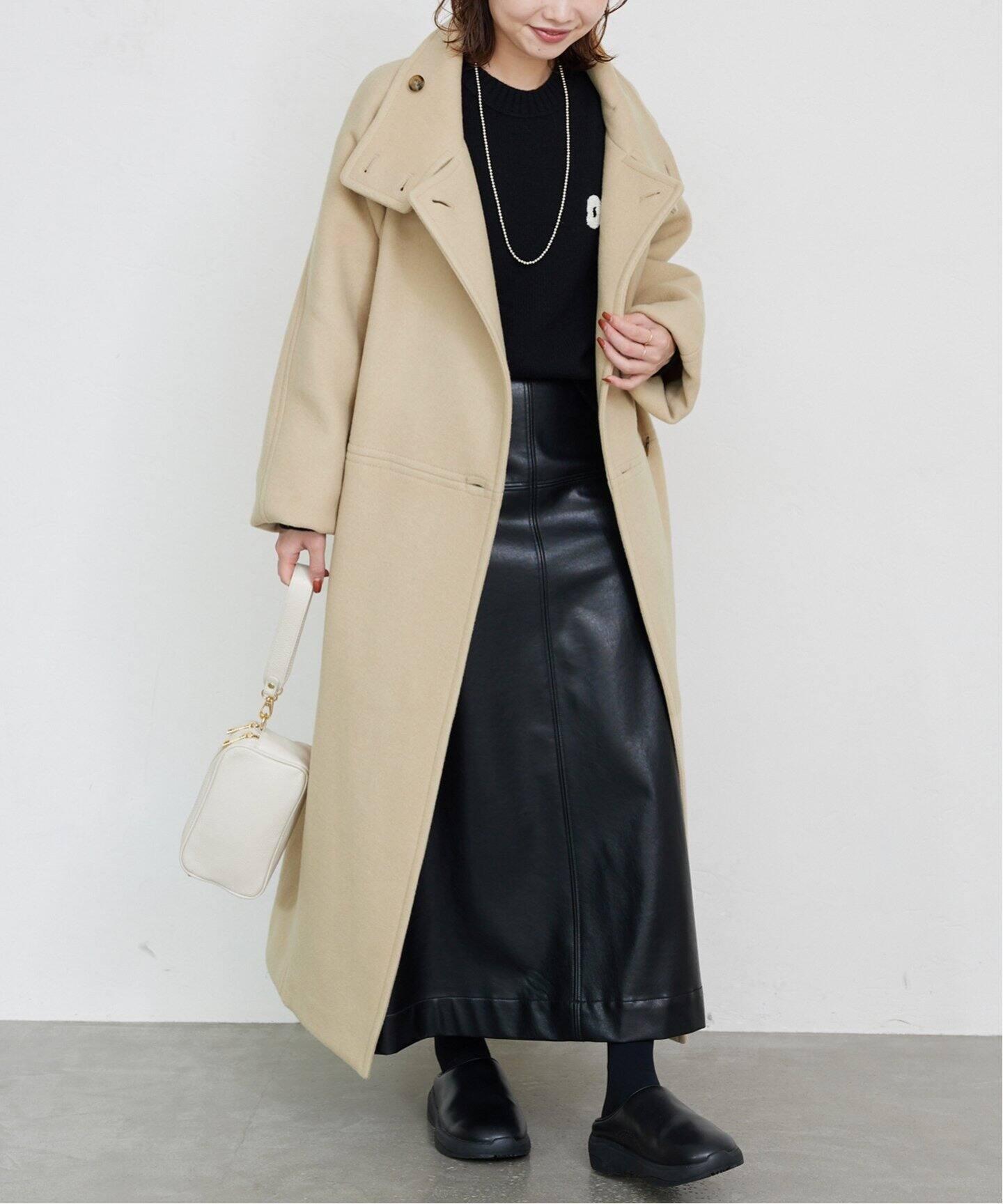 パイルメルトンスタンドコクーンコート（その他ブルゾン