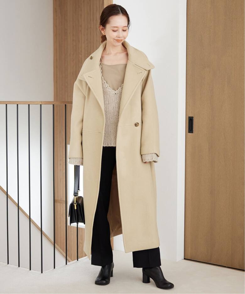 パイルメルトンスタンドコクーンコート（その他ブルゾン／アウター  