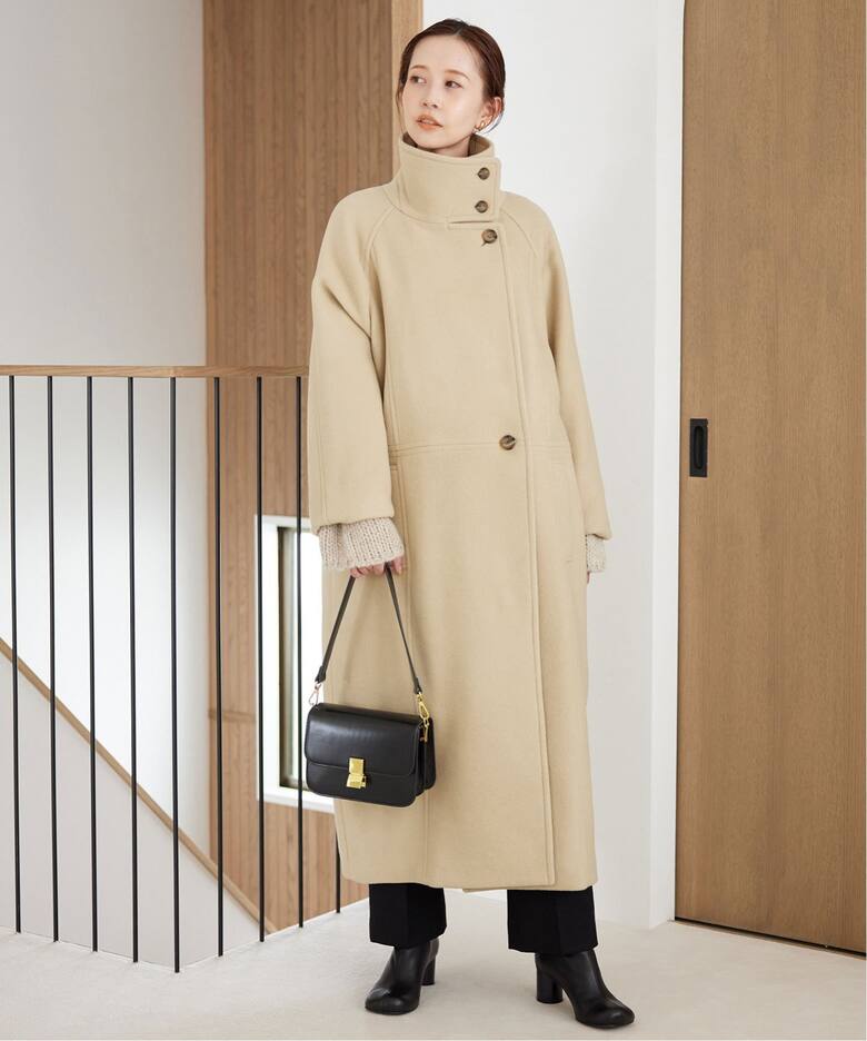 パイルメルトンスタンドコクーンコート（その他ブルゾン／アウター  