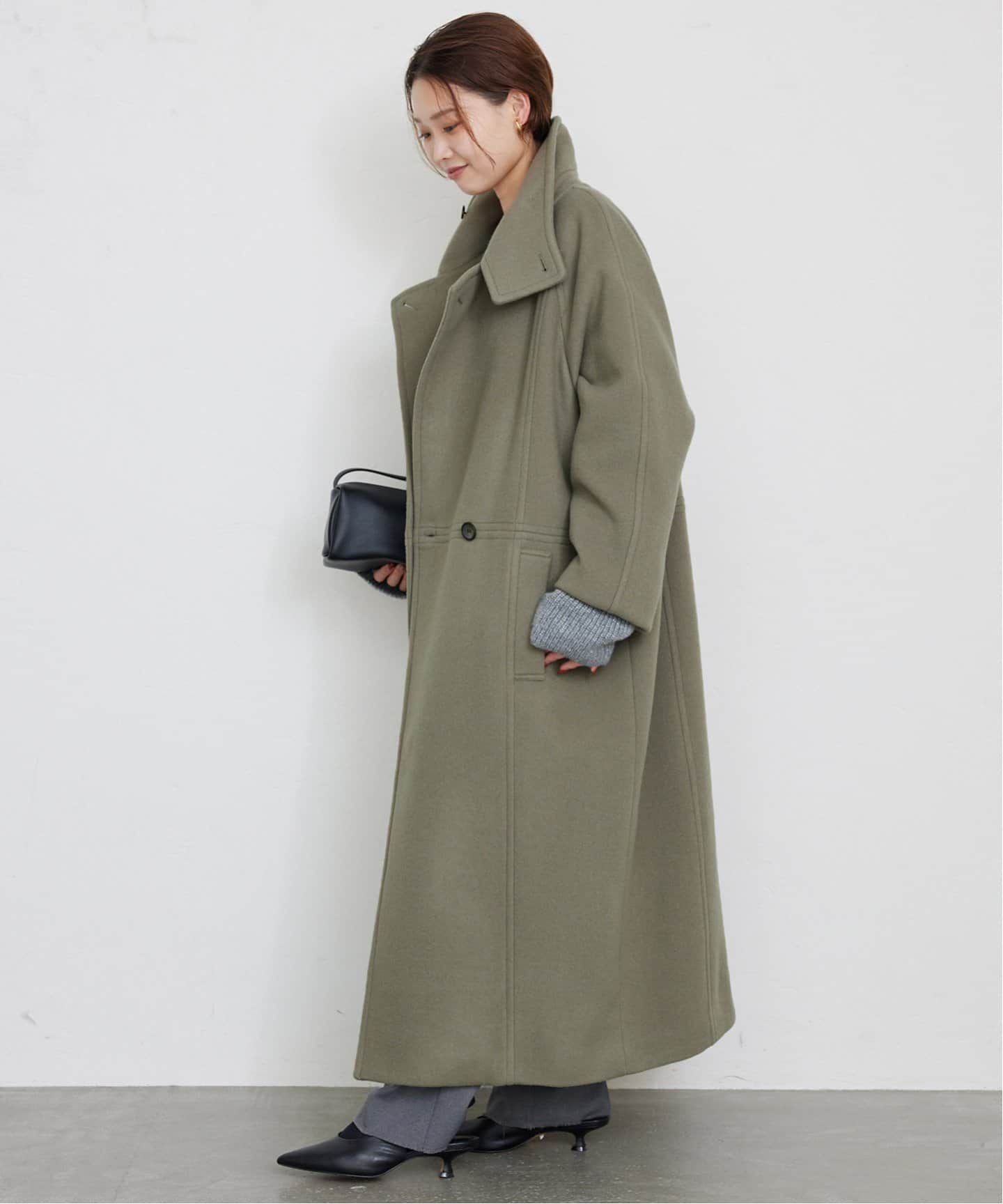 パイルメルトンスタンドコクーンコート（その他ブルゾン