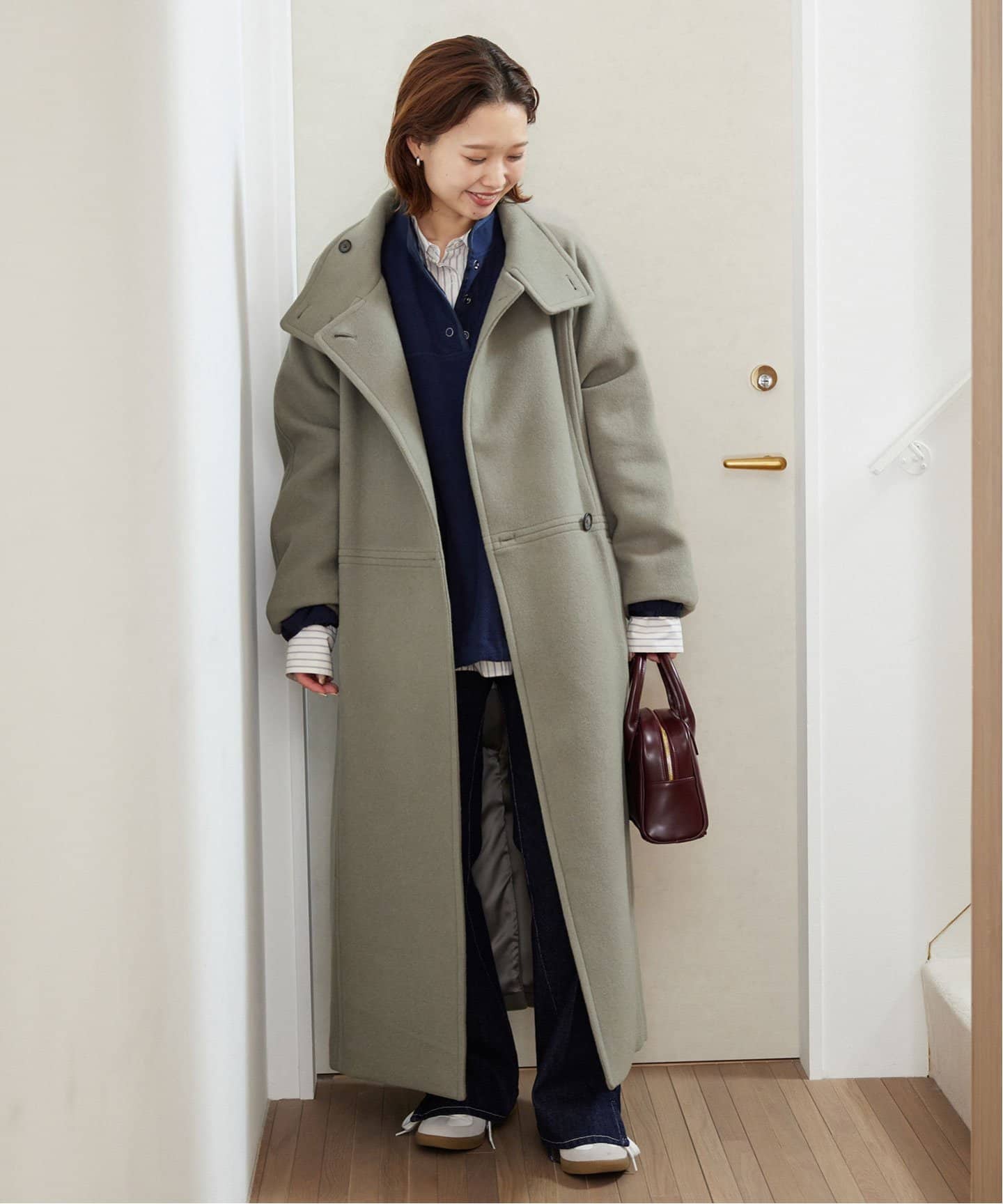 パイルメルトンスタンドコクーンコート（その他ブルゾン