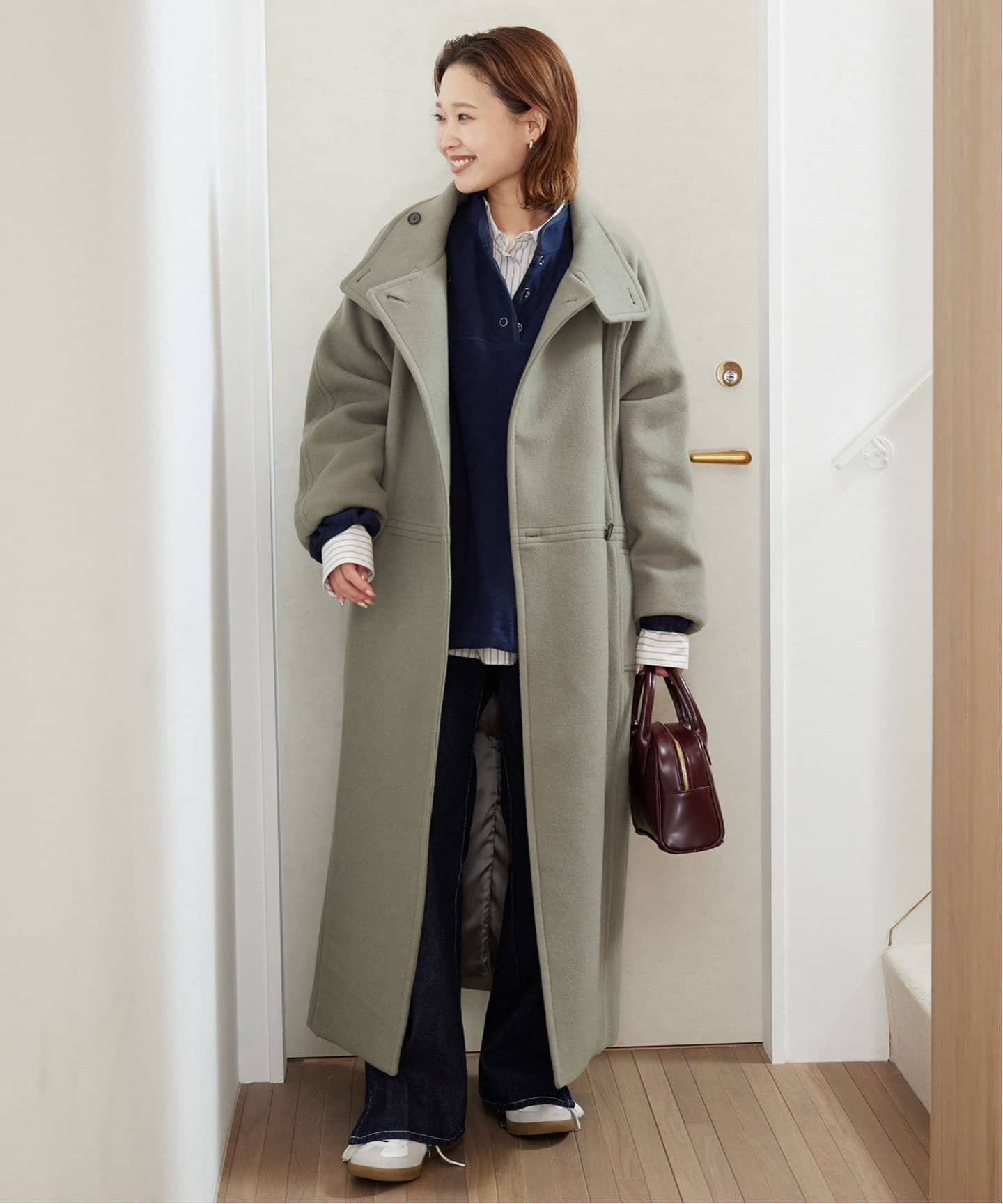 SLOBE IENA コクーンコート サイズ38 パイルメルトンスタンドコクーンコート（その他ブルゾン