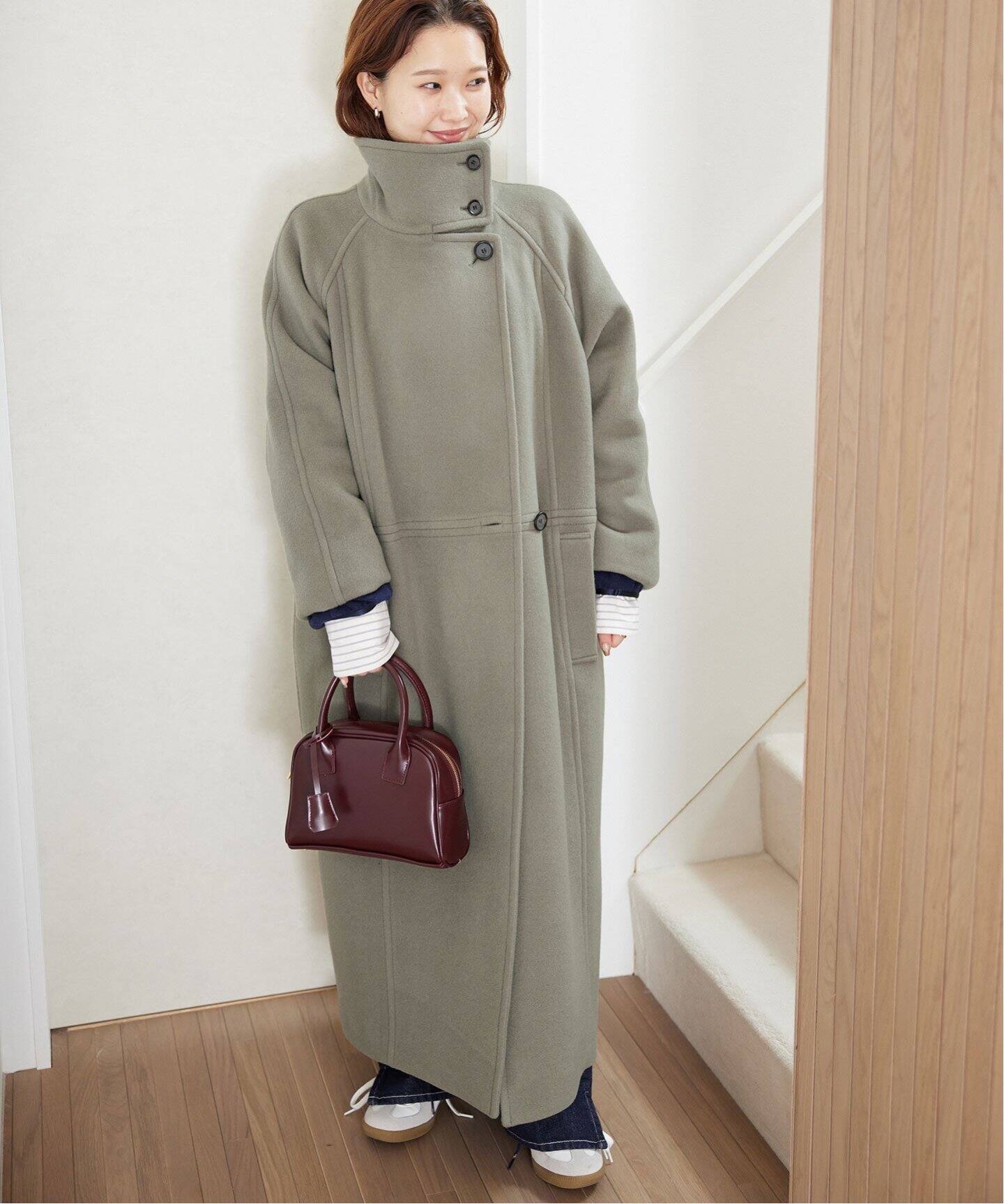 レディース 24AW スローブイエナ✨パイルメルトンスタンドコクーン 