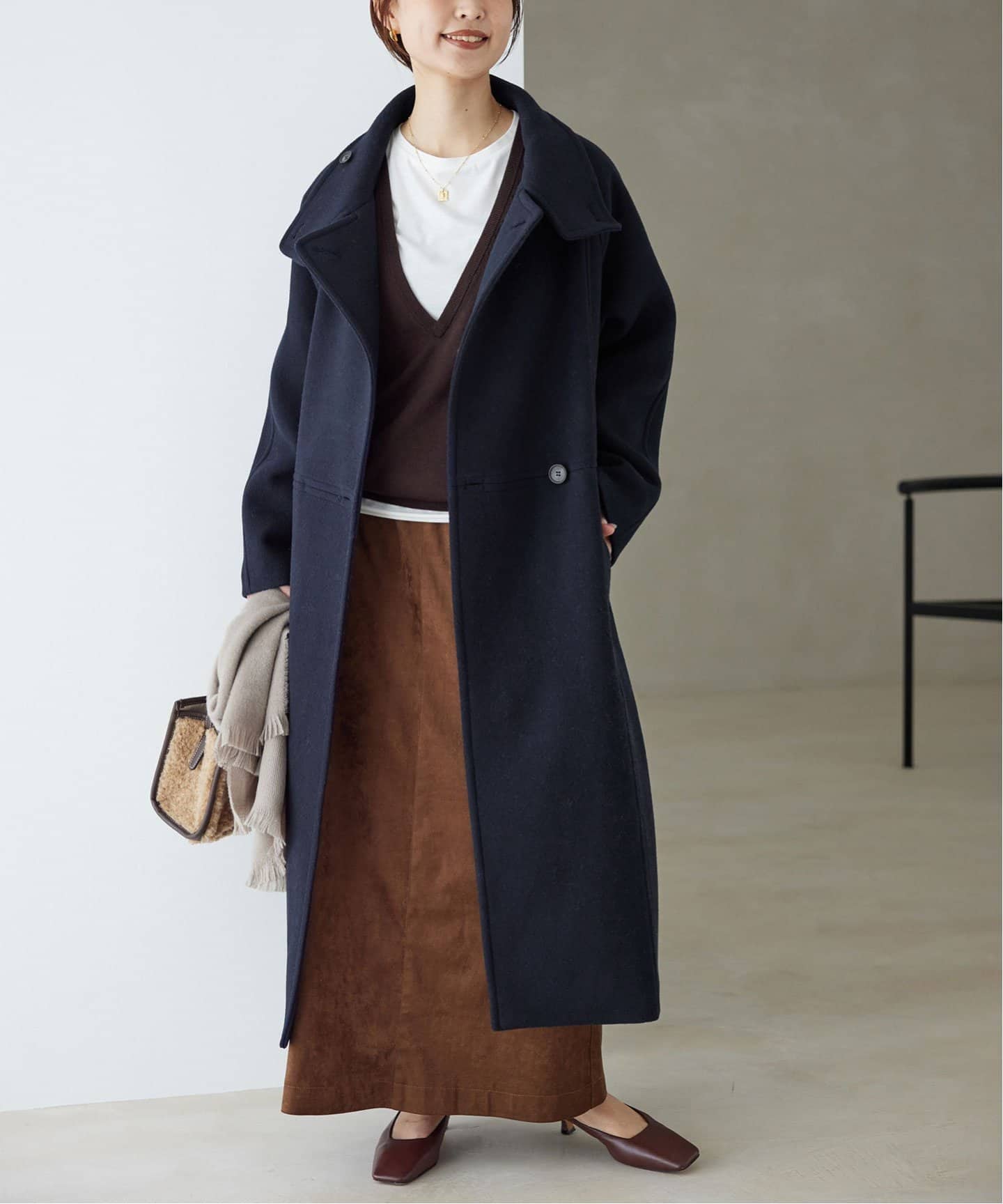 パイルメルトンスタンドコクーンコート（その他ブルゾン／アウター