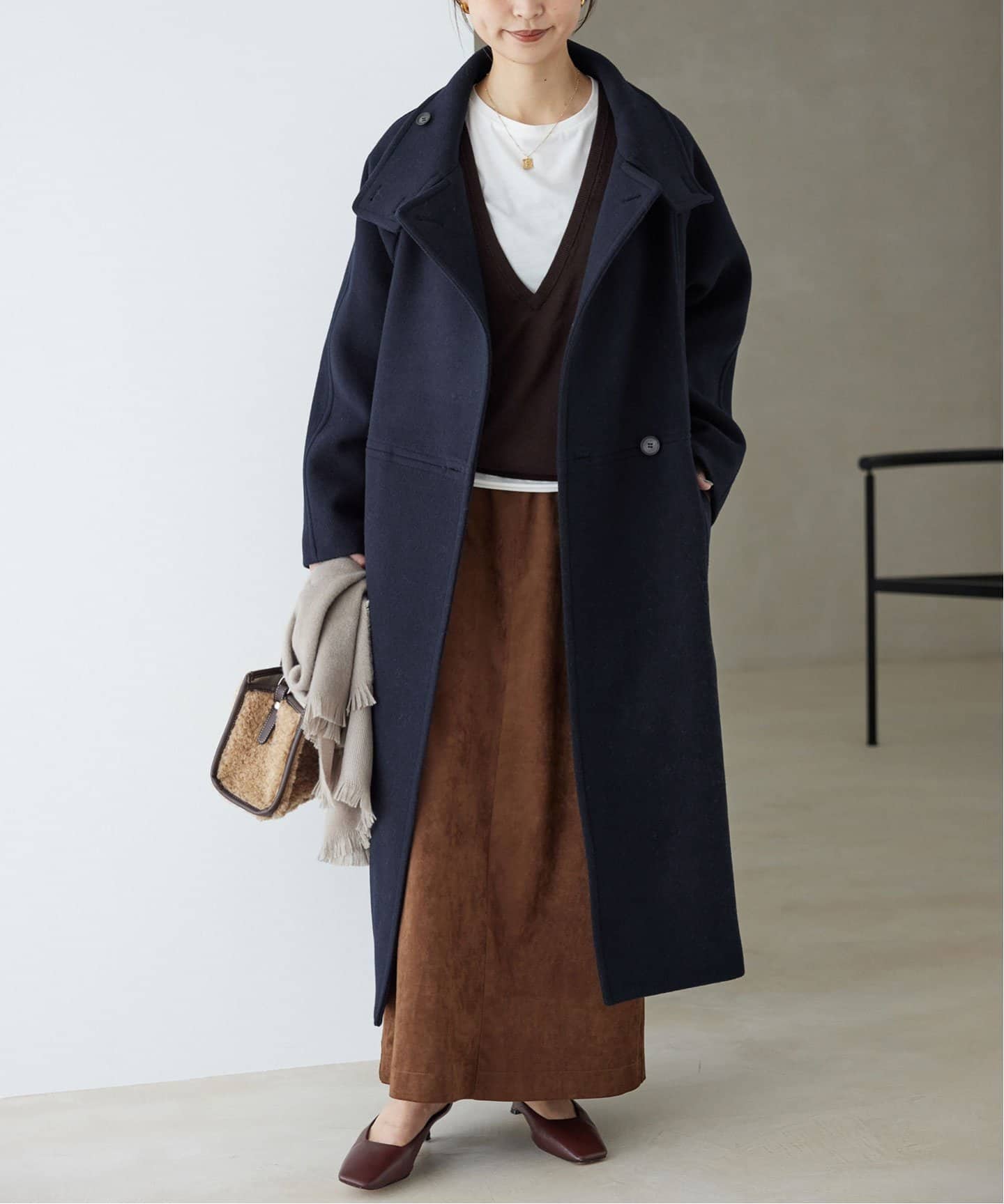 パイルメルトンスタンドコクーンコート（その他ブルゾン／アウター