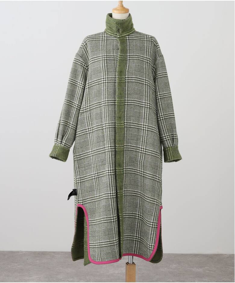 IENA LA BOUCLE プレイドシャギーウールシャツコート（その他ブルゾン 