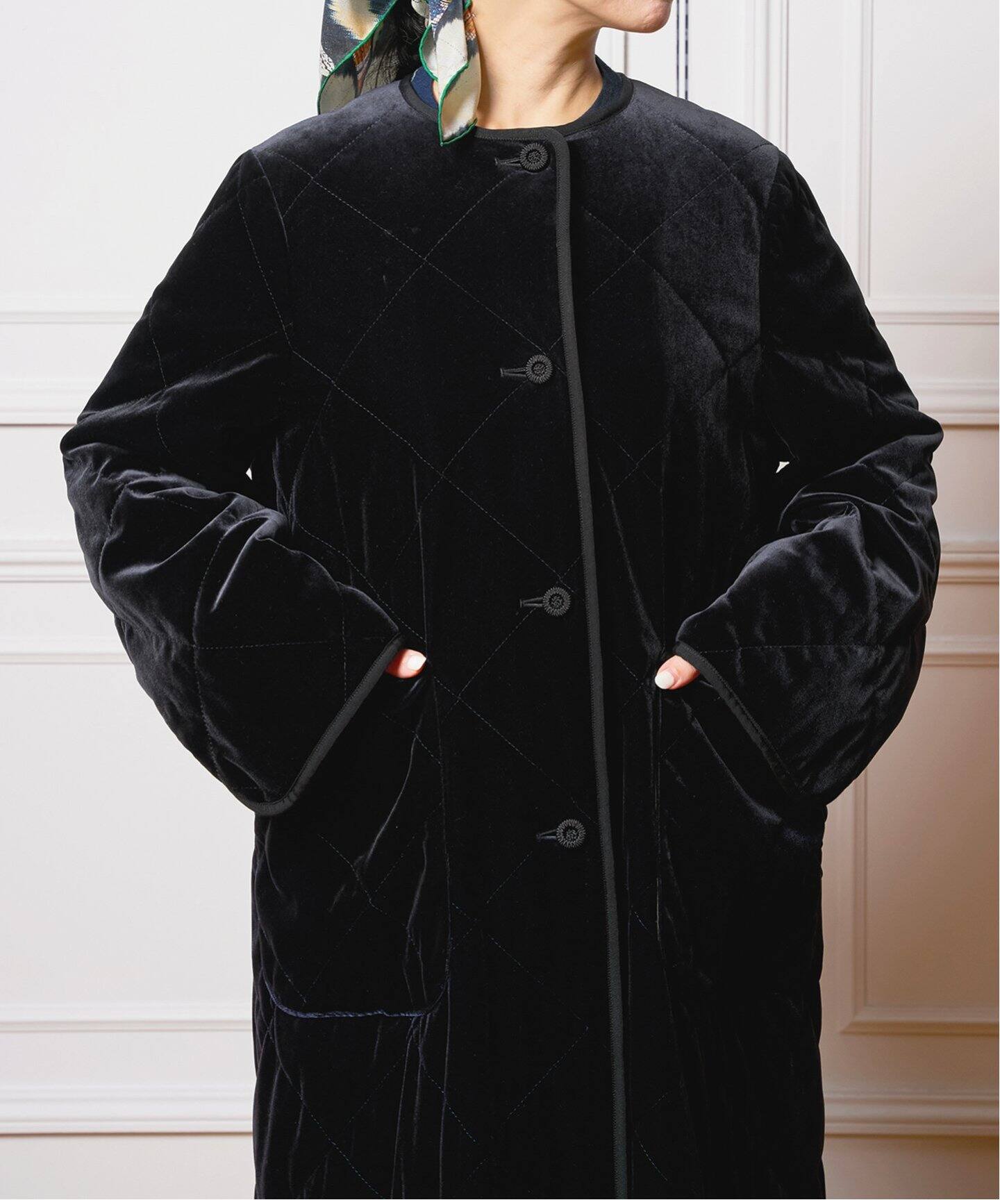イエナ　コート IENA LA BOUCLE コート アウター ベロアキルティングコート