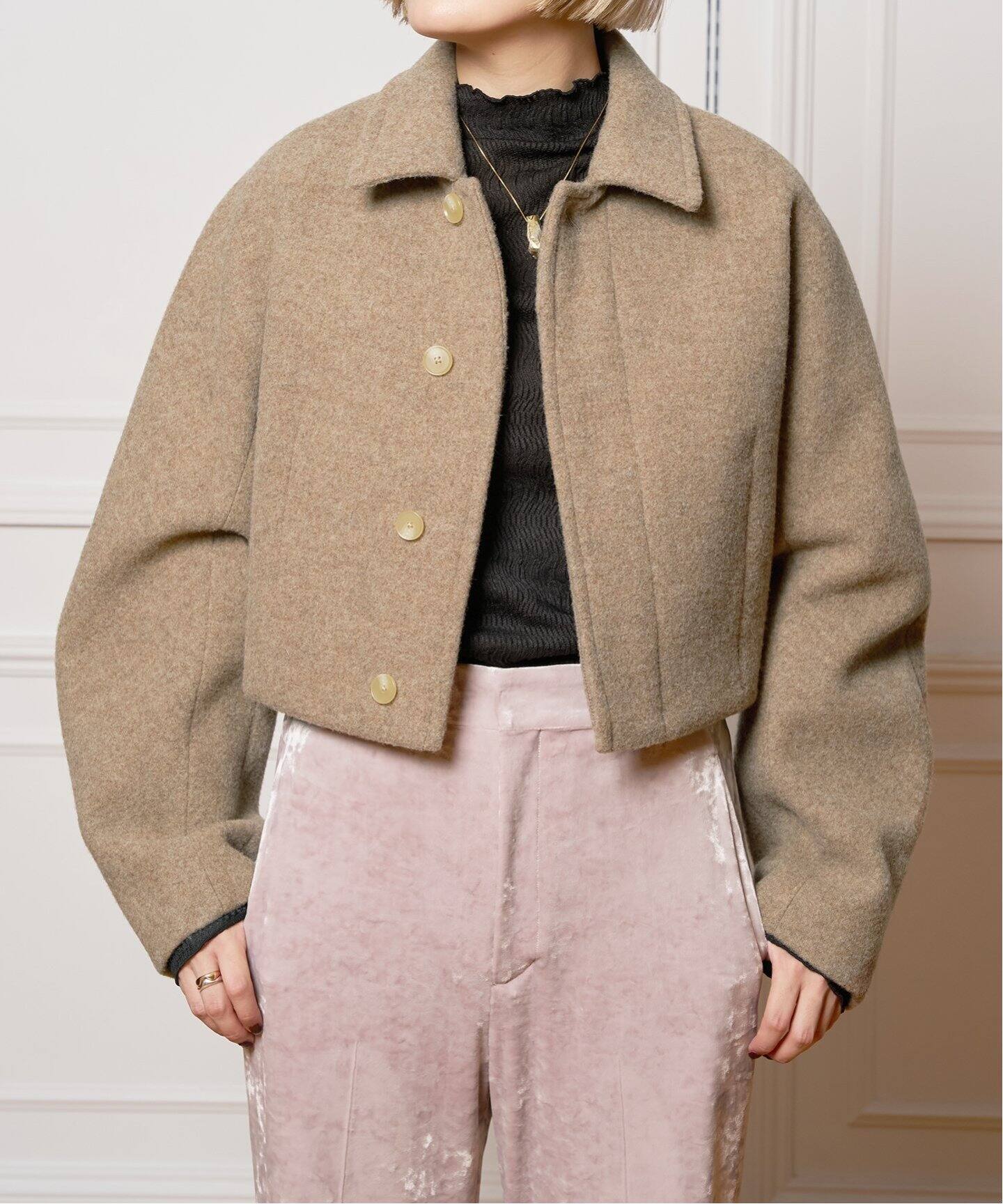 AURALEE/オーラリー SPONGE WOOL MELTON ショートブルゾン A24AB06SB 