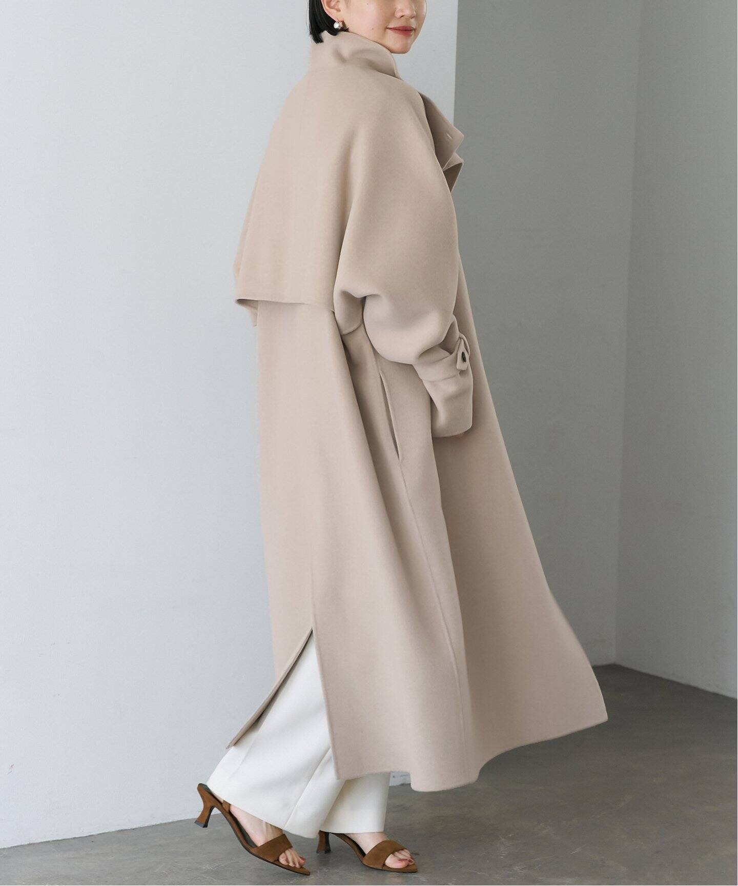 Super120s スタンドカラーロングコート（その他ブルゾン／アウター  