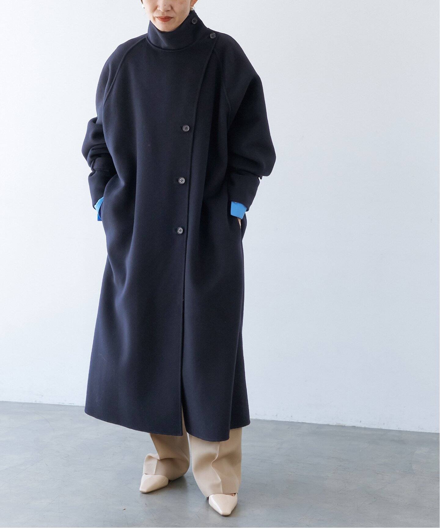 Super120s スタンドカラーロングコート（その他ブルゾン／アウター  