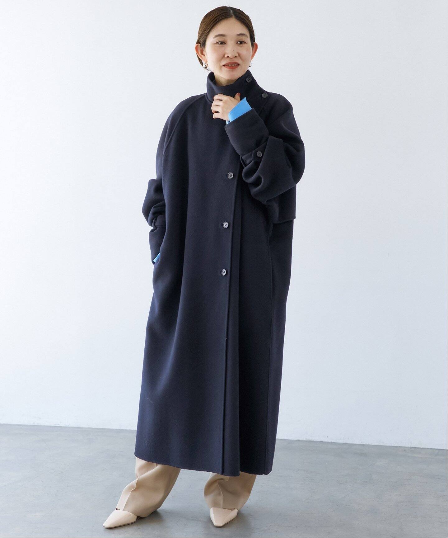 Super120s スタンドカラーロングコート（その他ブルゾン／アウター  