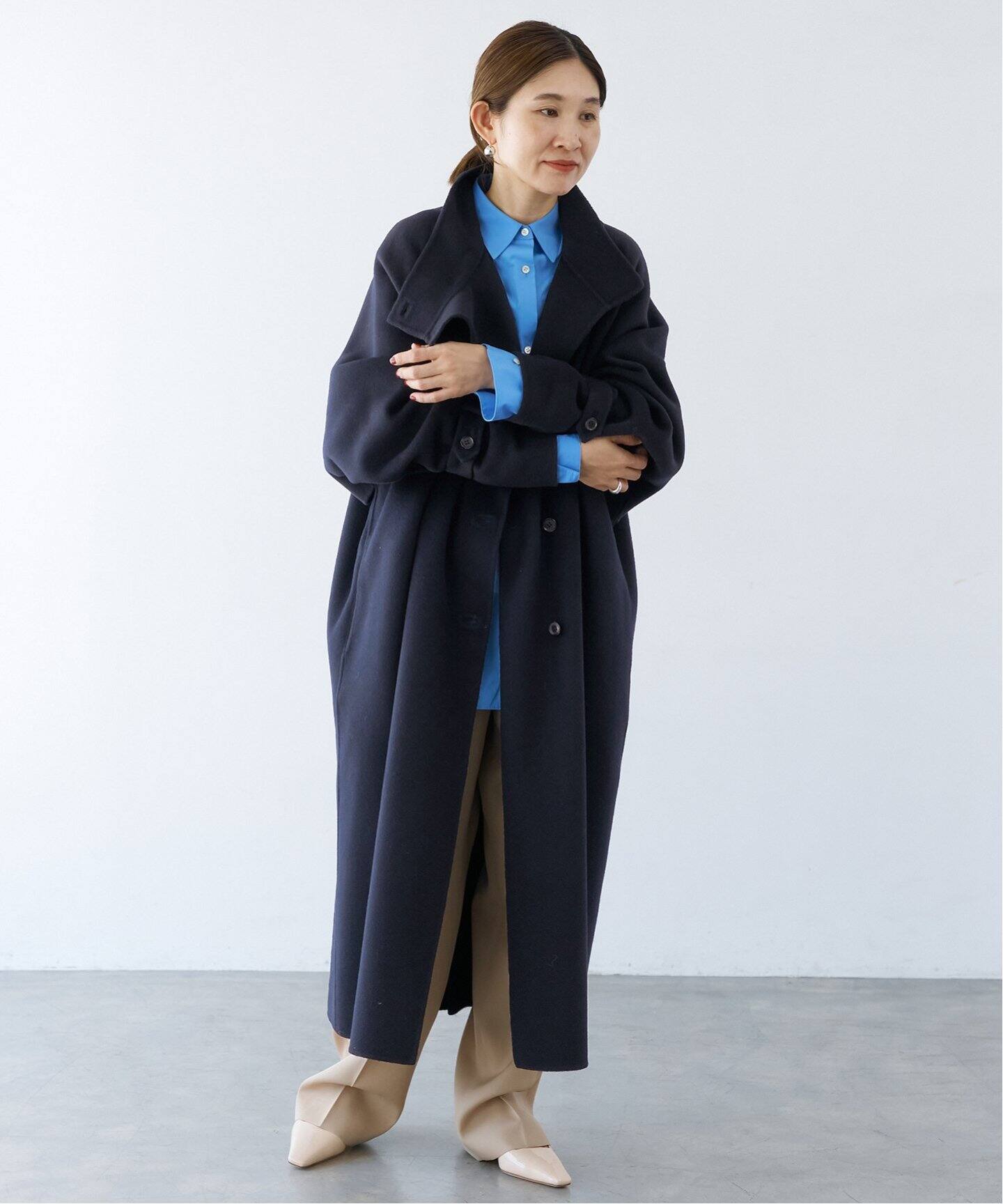 Super120s スタンドカラーロングコート（その他ブルゾン／アウター  