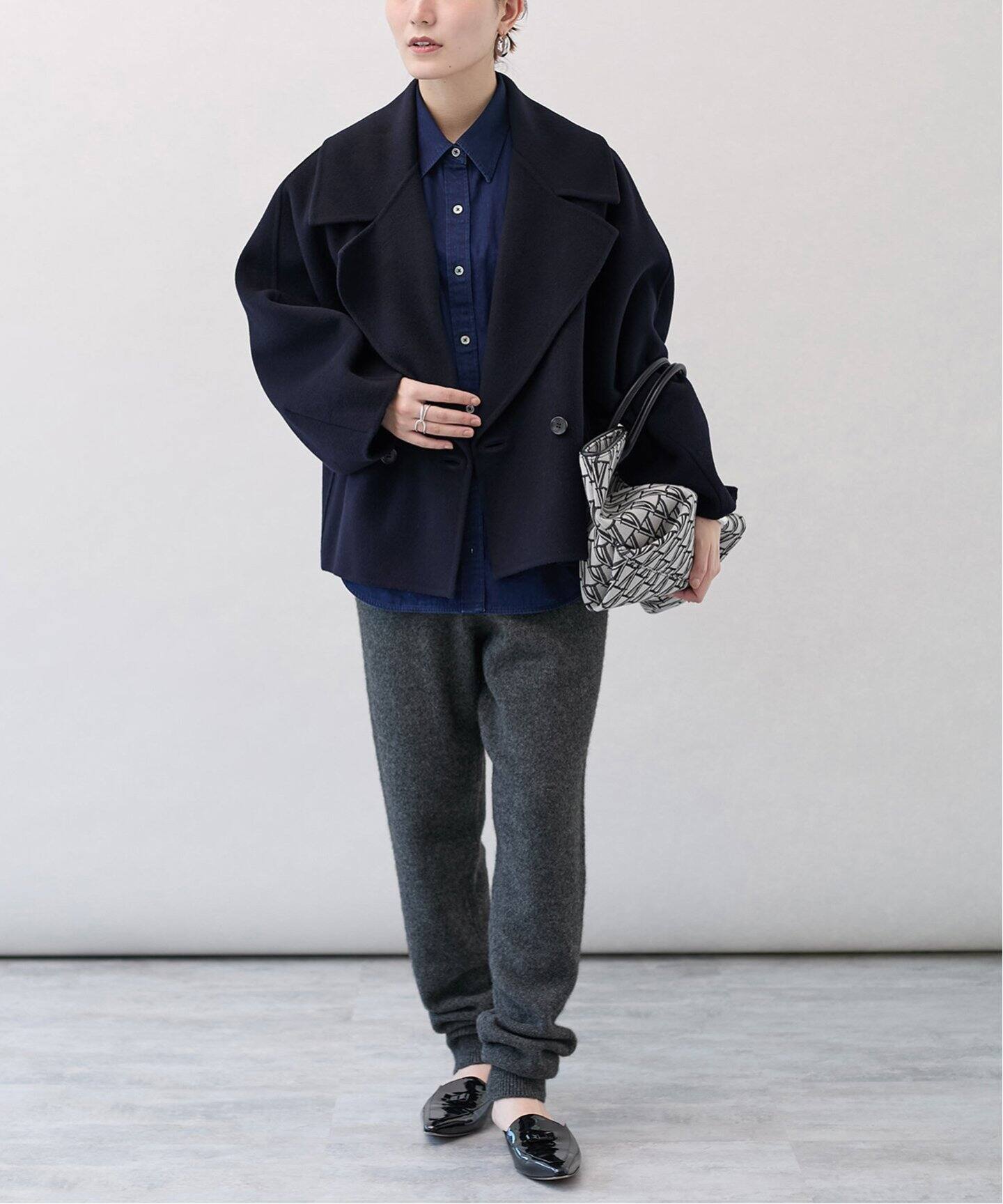 super120s ビッグショールリバーコート（その他ブルゾン／アウター  