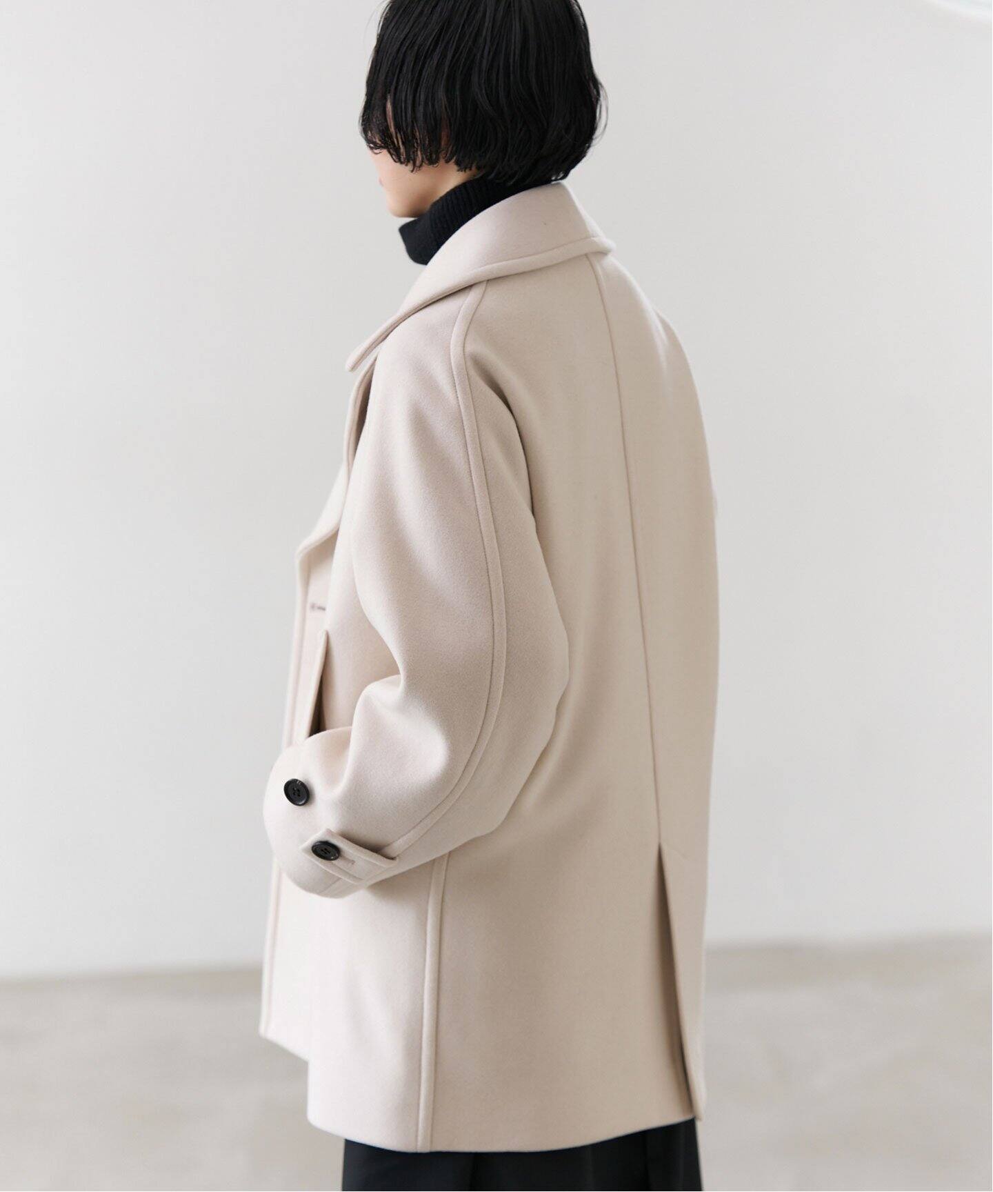 Super140s 起毛メルトンPコート（ピーコート）｜VERMEIL par iena  