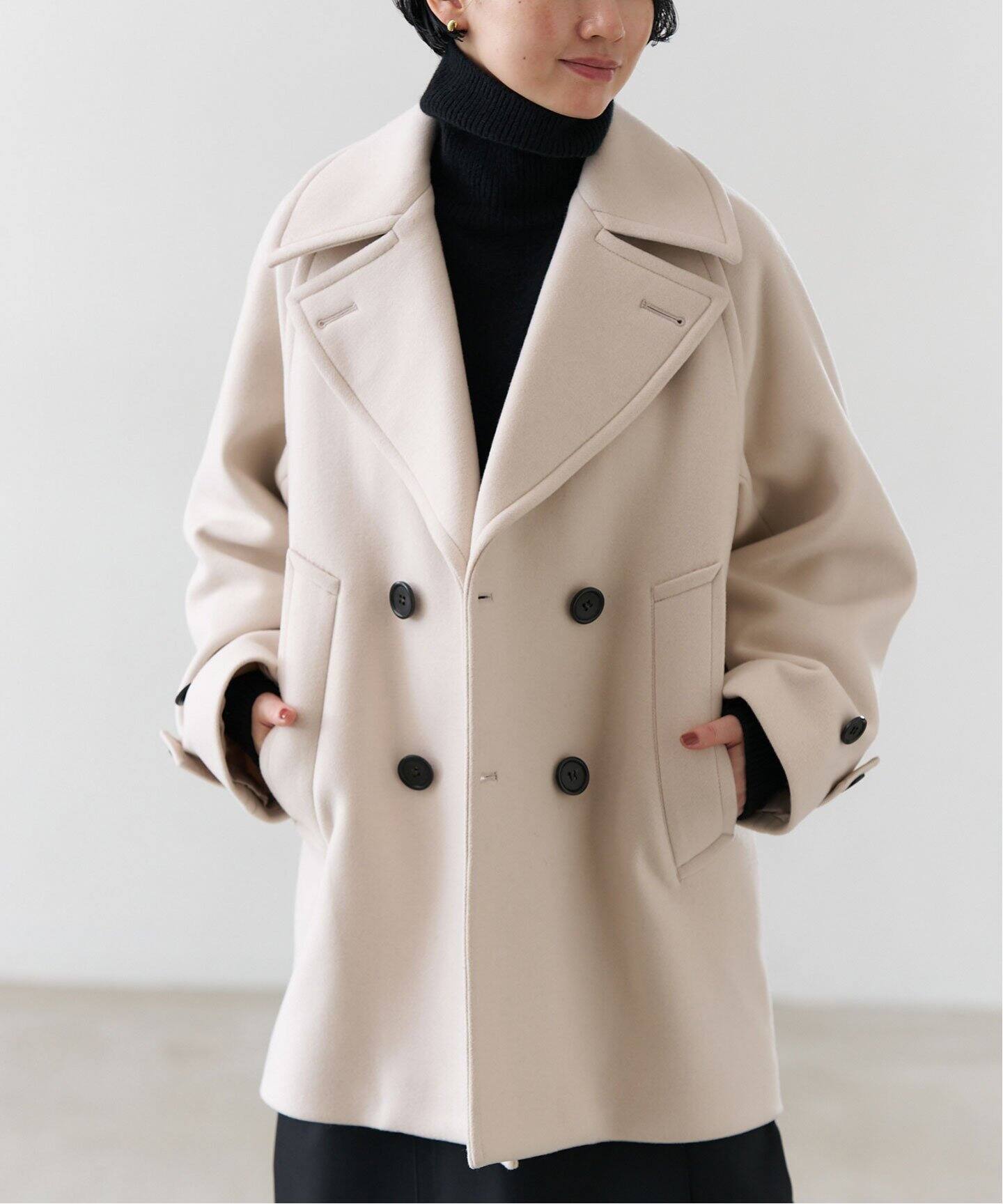 Super140s 起毛メルトンPコート（ピーコート）｜VERMEIL par iena  