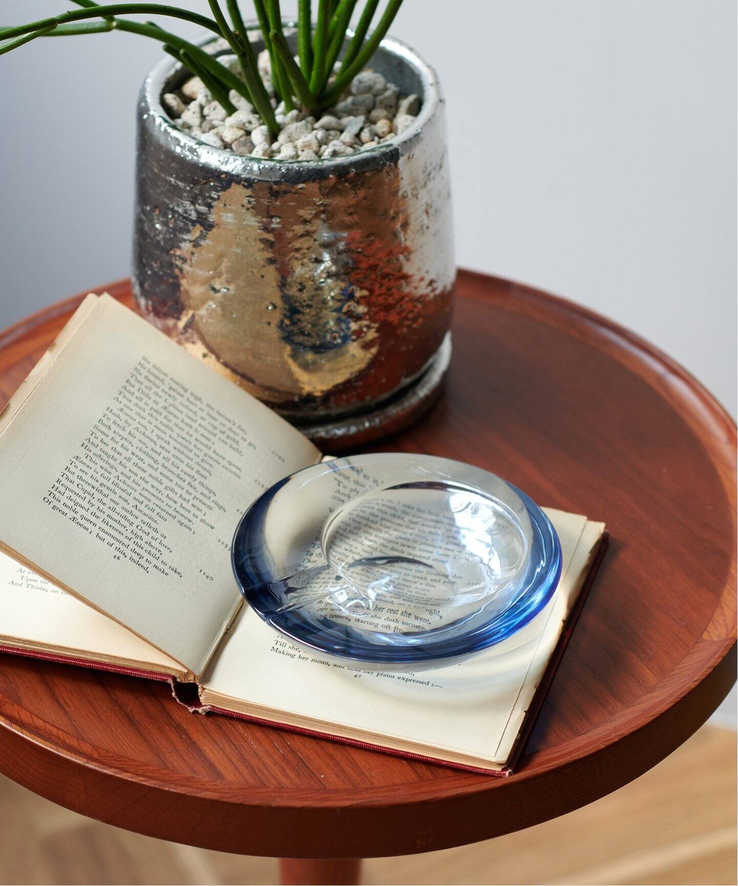☆GLASS TRAY S ガラス トレー 灰皿 お香トレー（ステーショナリー