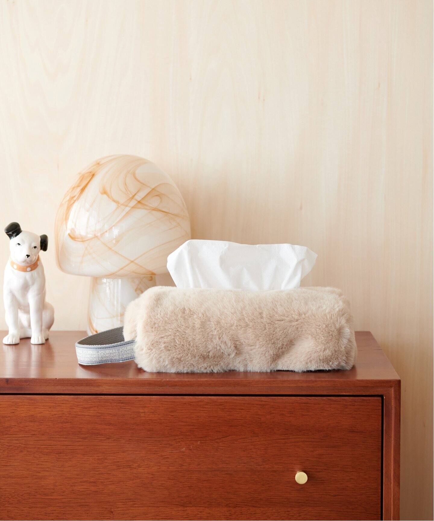 24F1 TISSUE BOX CASE FUR フェイクファー ティッシュボックス 
