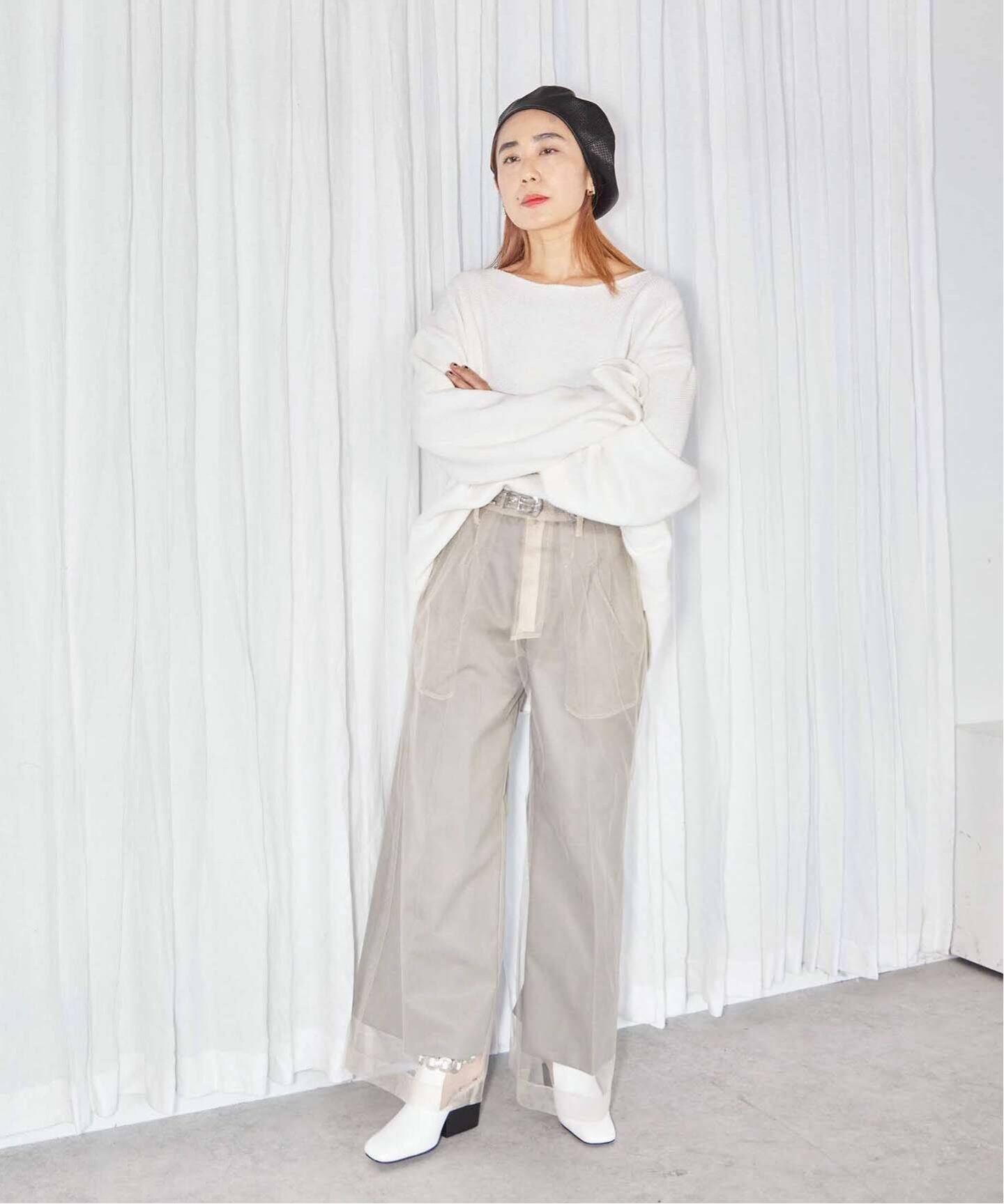 CITYSHOP【CHIKA KISADA チカキサダ】チュールオーバーパンツ 