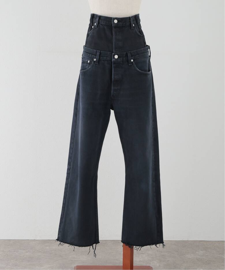QUITO W WAIST DENIM PT Q24A-T018：デニムパンツ（デニムパンツ 