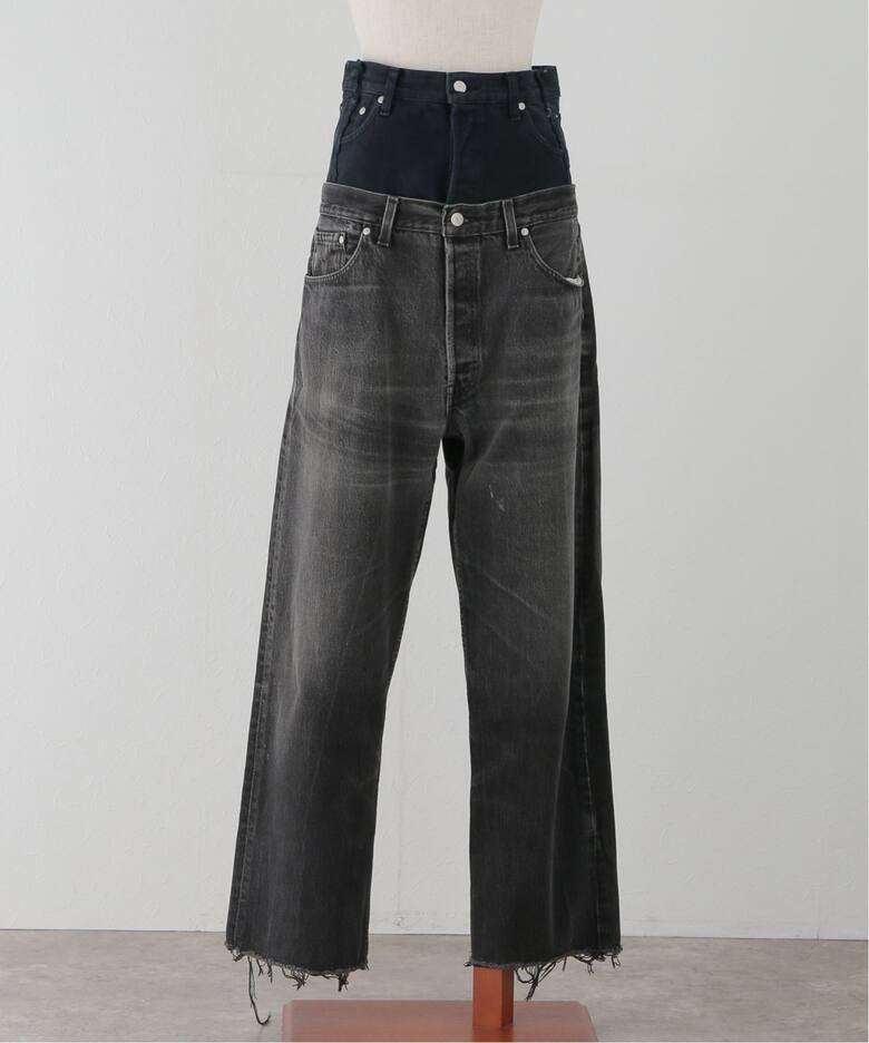 QUITO W WAIST DENIM PT Q24A-T018：デニムパンツ（デニムパンツ 