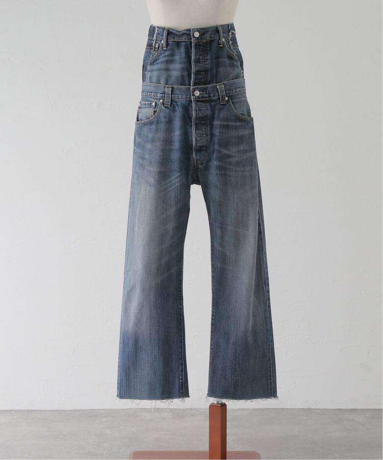 QUITO W WAIST DENIM PT Q24A-T018：デニムパンツ（デニムパンツ 