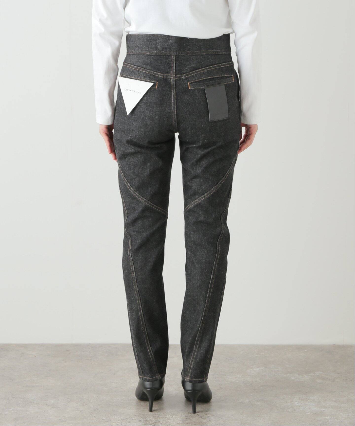 LIVINGTONE for CITYSHOP デニムパンツ LIVINGTONE DOLK Straight loose LT-DOLK5-08：デニムパンツ