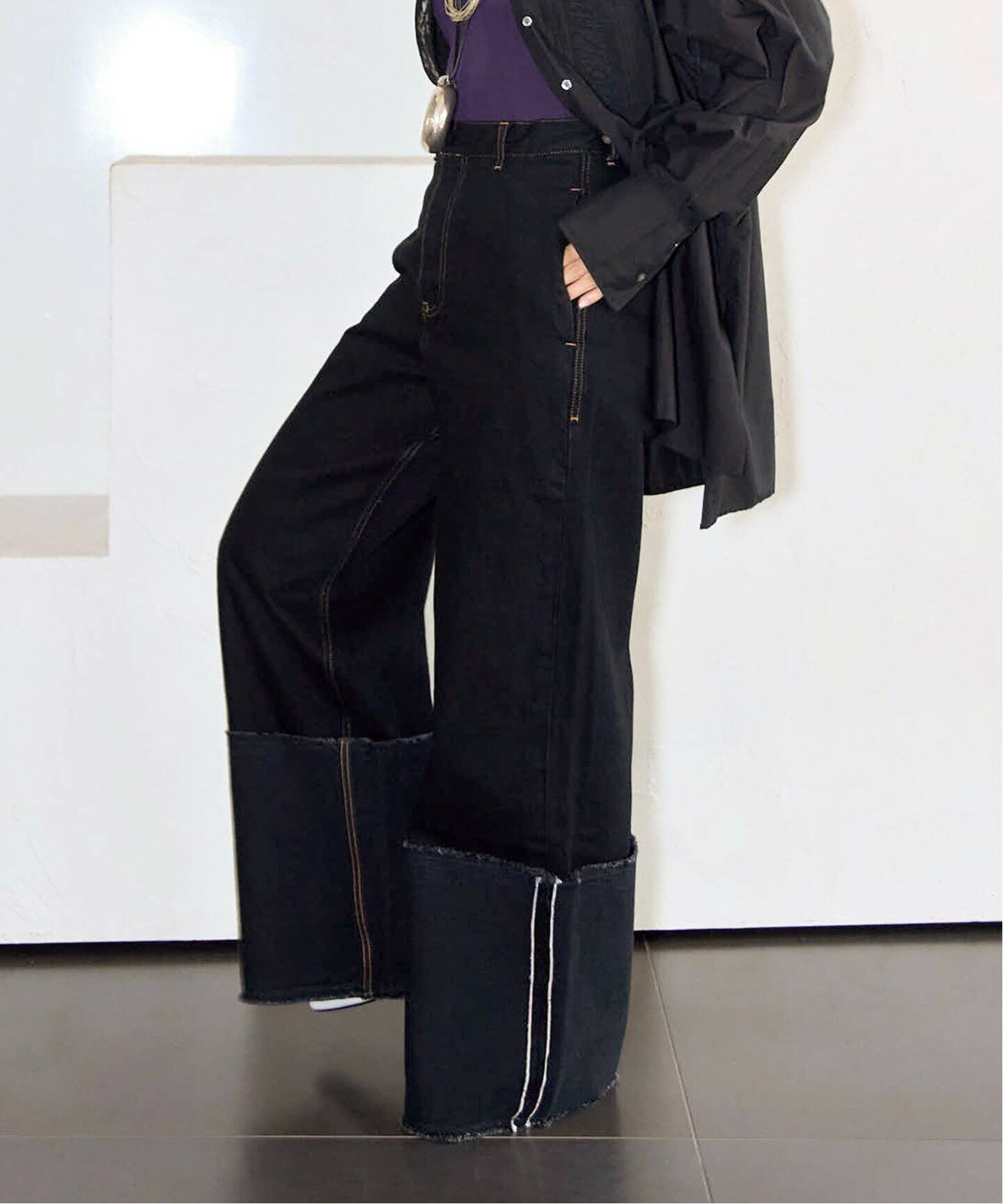 LIVINGTONE DOLK TURN UP LONG LT-DOLK-07：デニムパンツ（デニム 