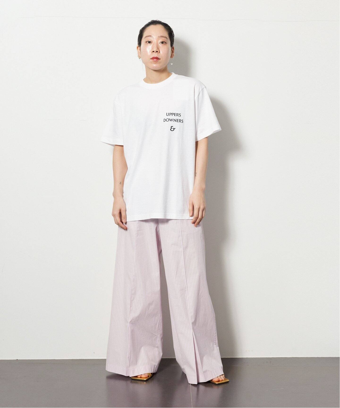 TOGA PULLA/トーガプルラ】Stripe cotton パンツ（スラックス 