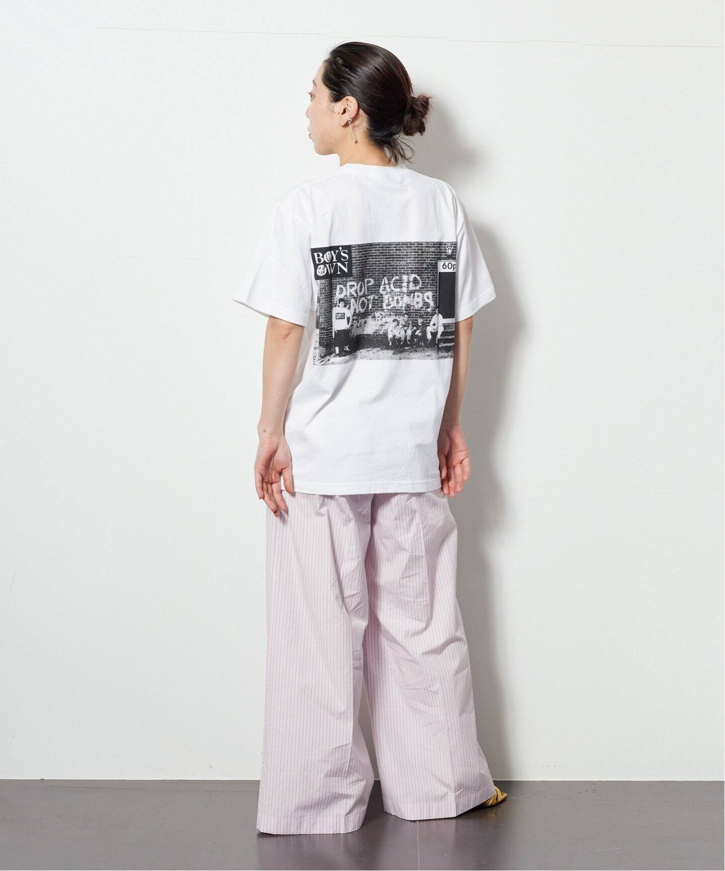 TOGA PULLA/トーガプルラ】Stripe cotton パンツ（スラックス 