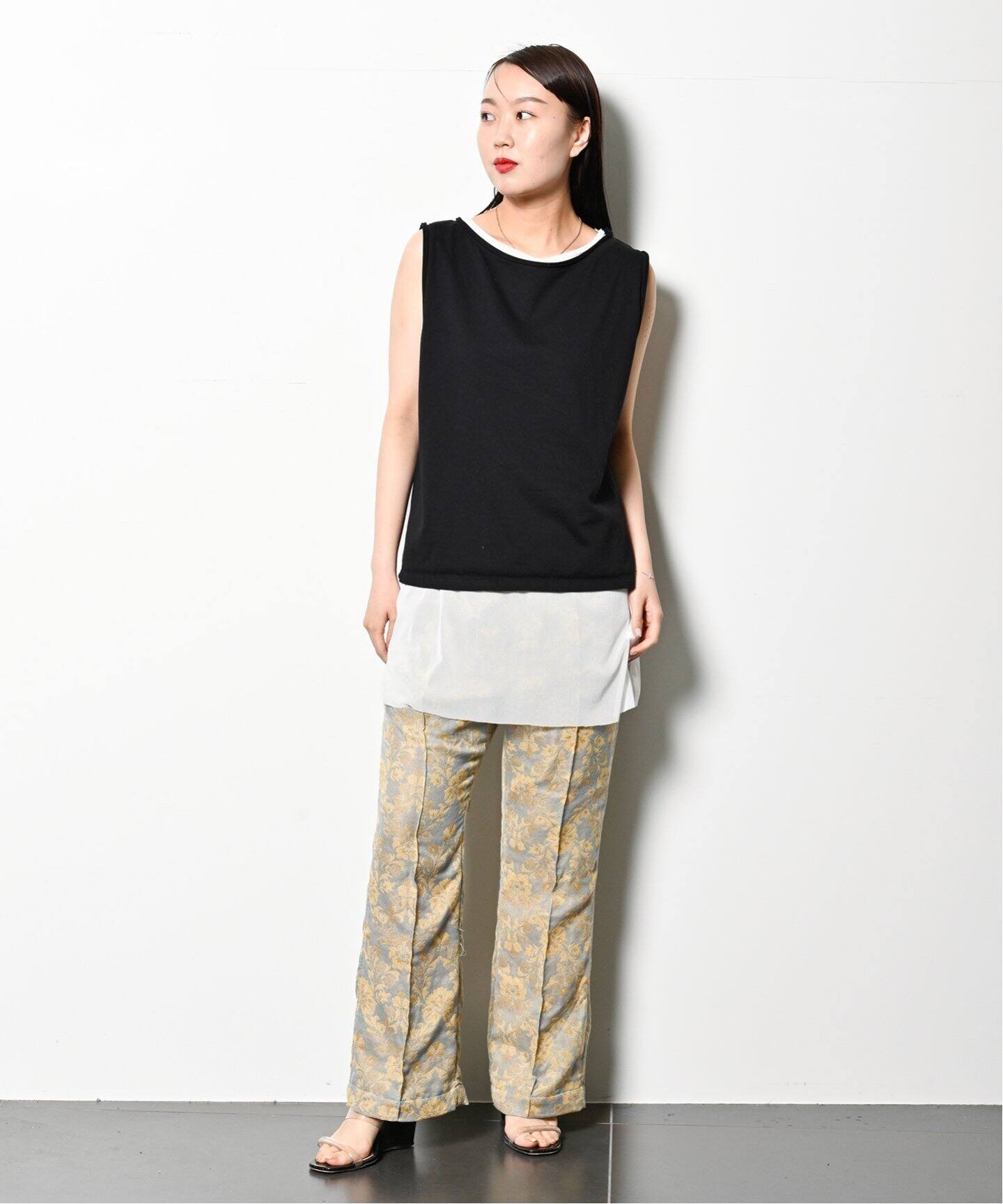 24ss Needles STRING BOOT-CUT PANT ジャカードX