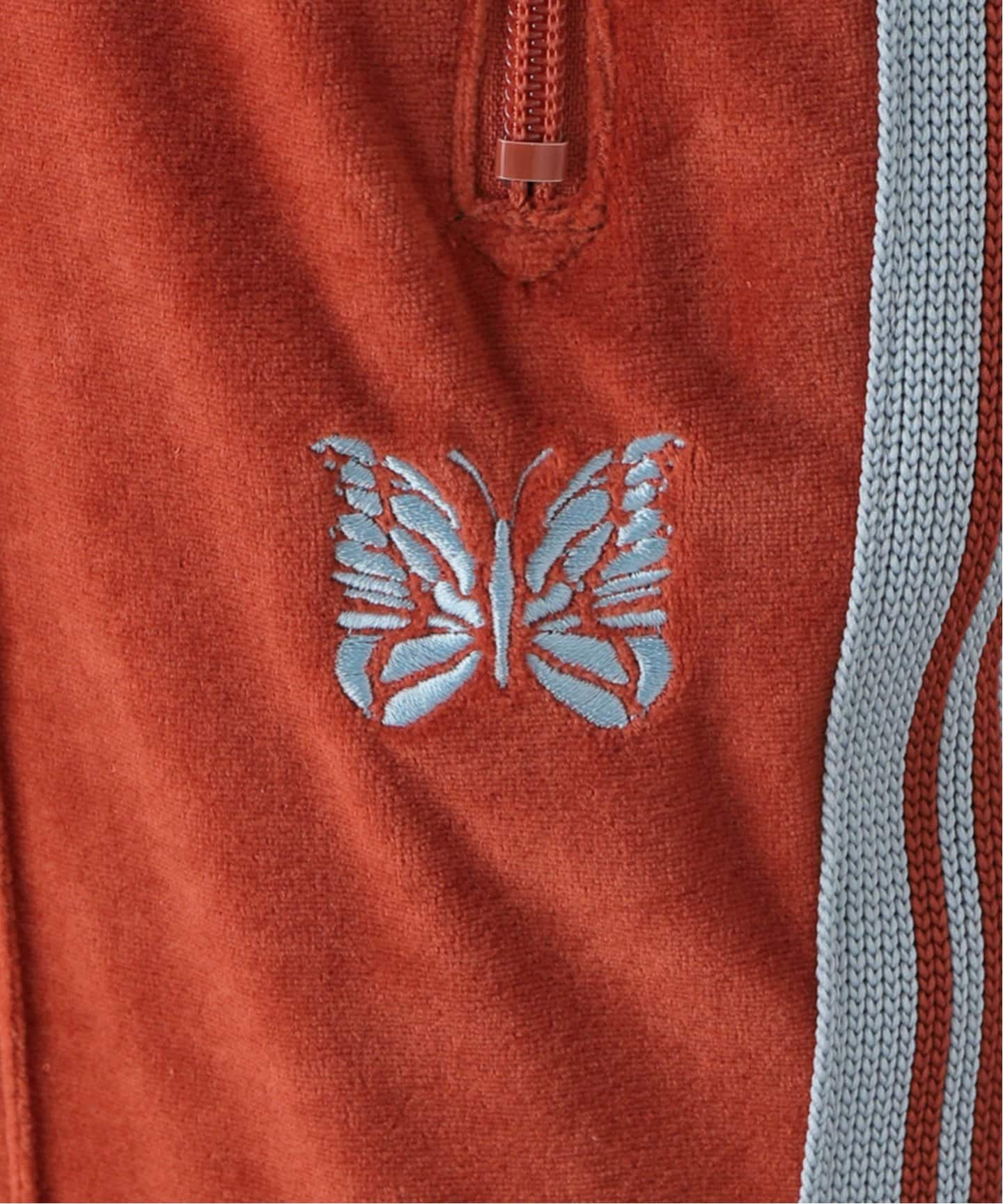 ブラウン トラックパンツ蝶の刺繍 メンズ （売切御免】Needles