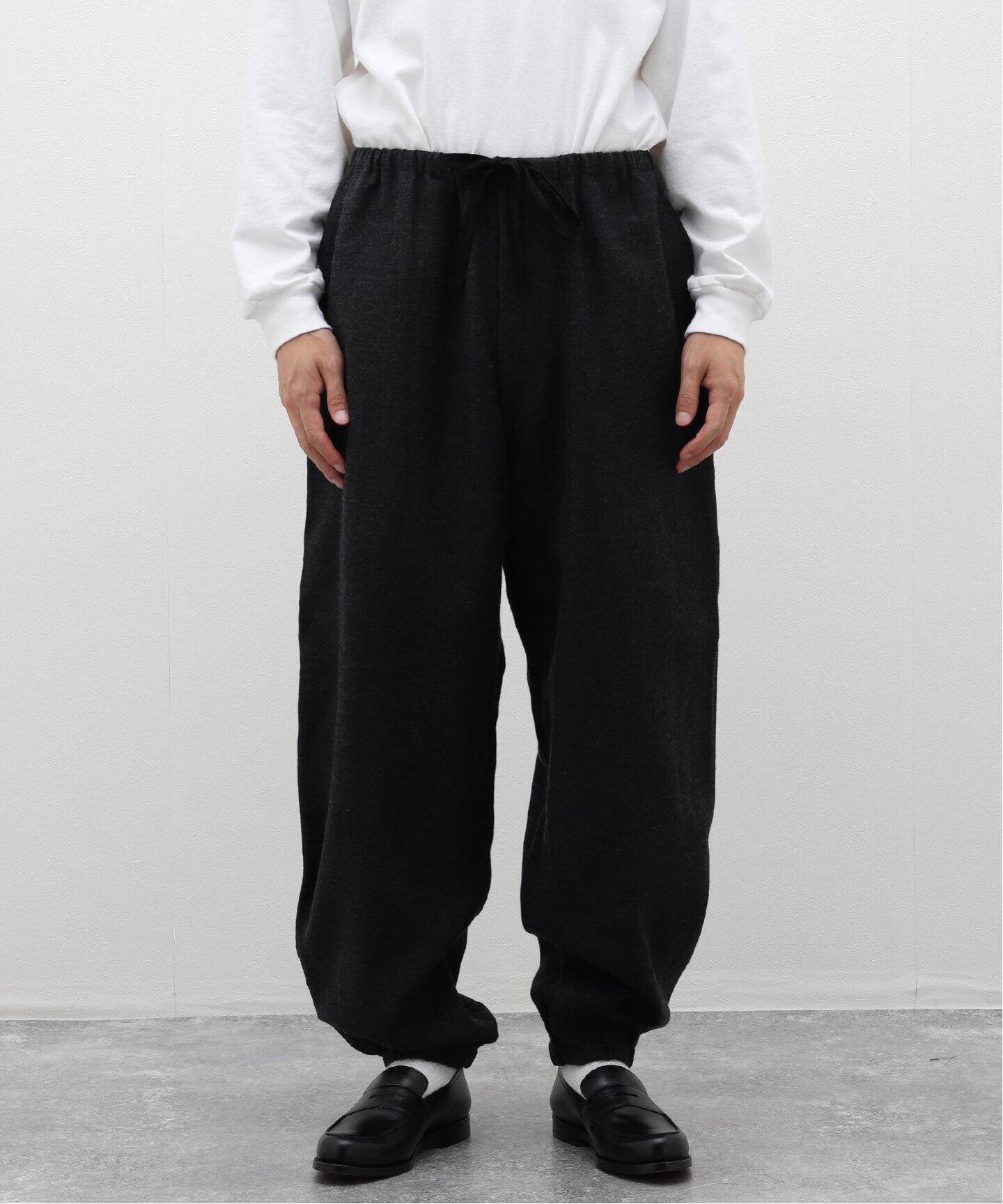 COMOLI / コモリ】カシミヤシルク ドローストリングパンツ（スラックス 