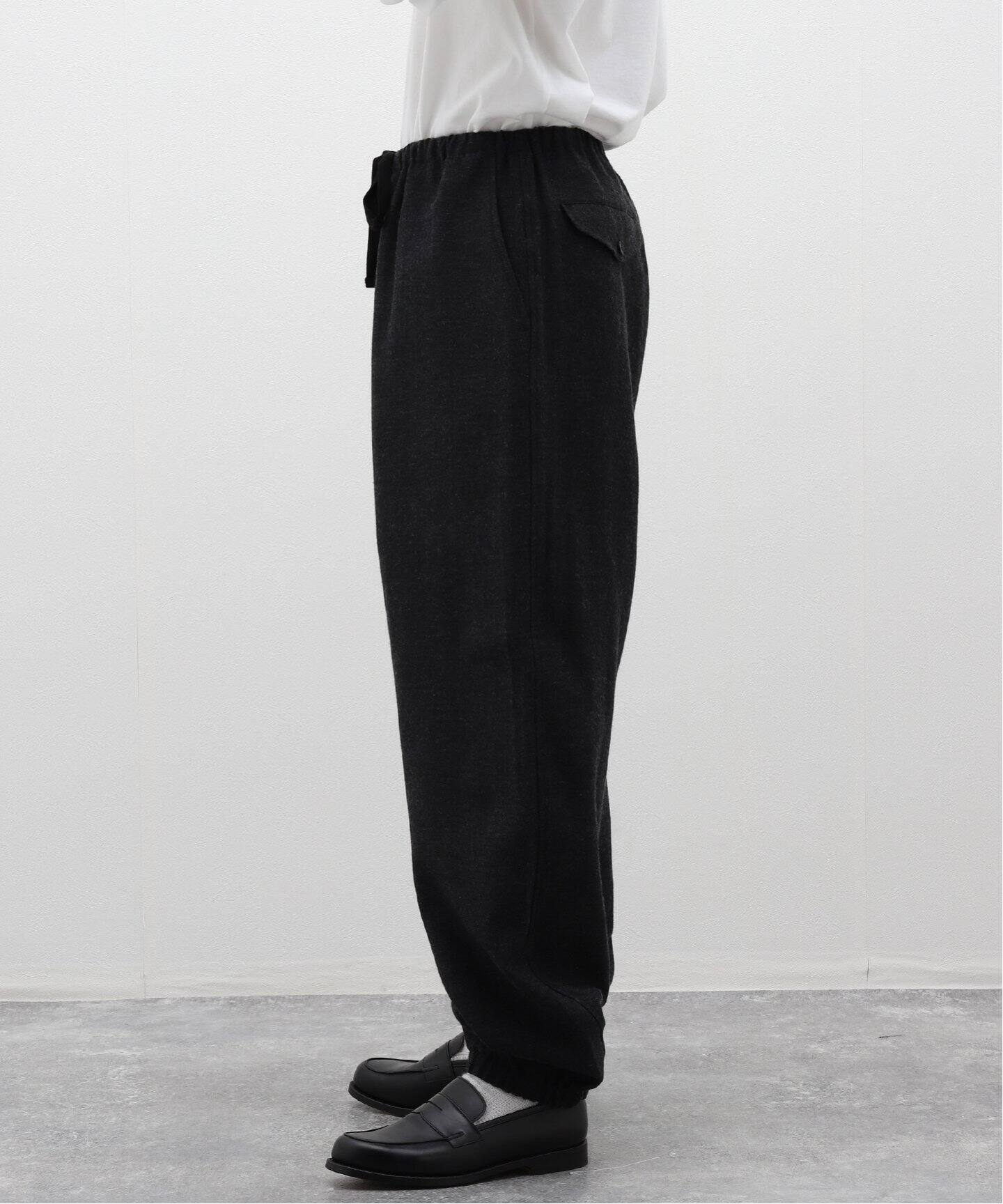 COMOLI / コモリ】カシミヤシルク ドローストリングパンツ（スラックス 