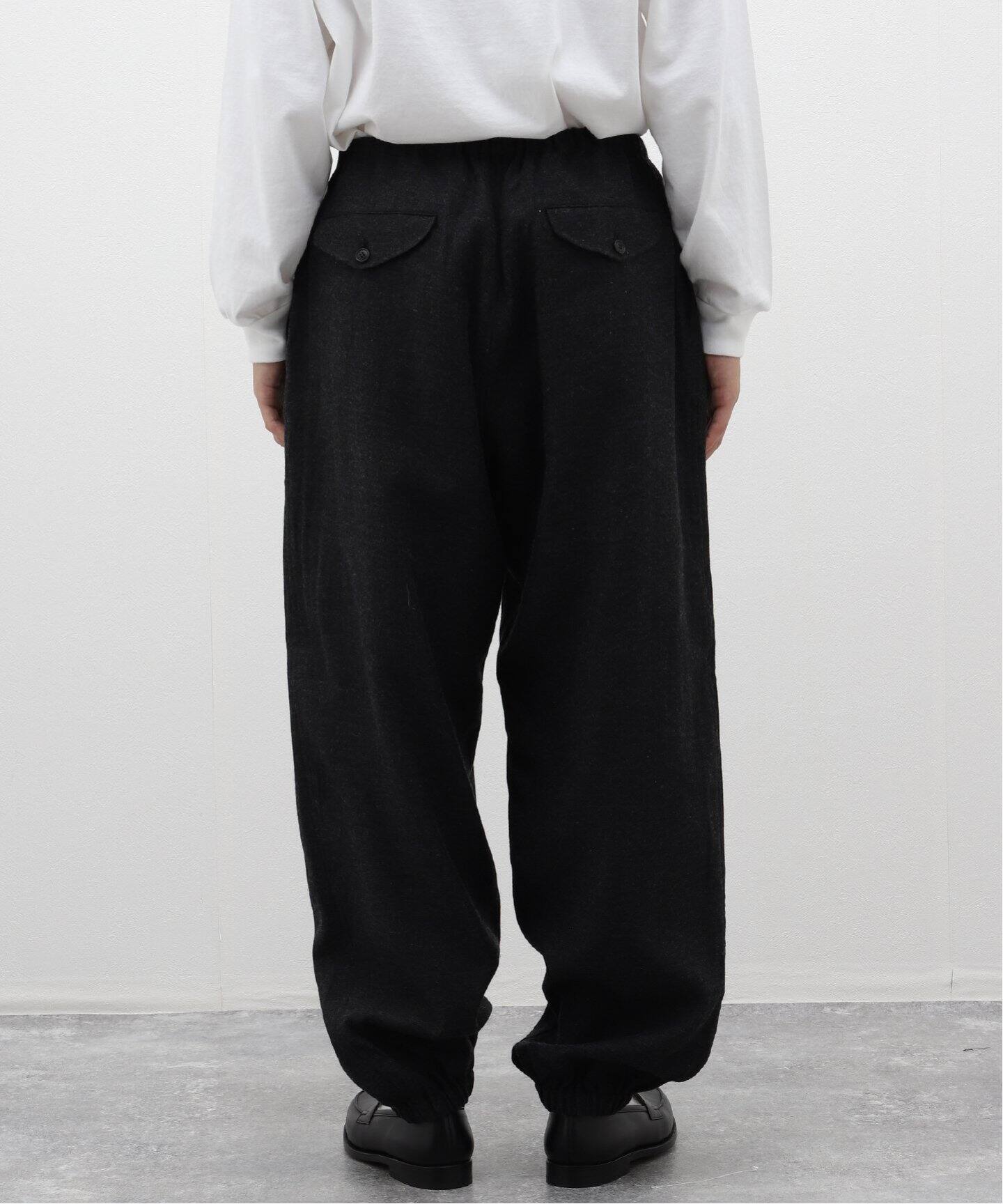 COMOLI / コモリ】カシミヤシルク ドローストリングパンツ（スラックス 