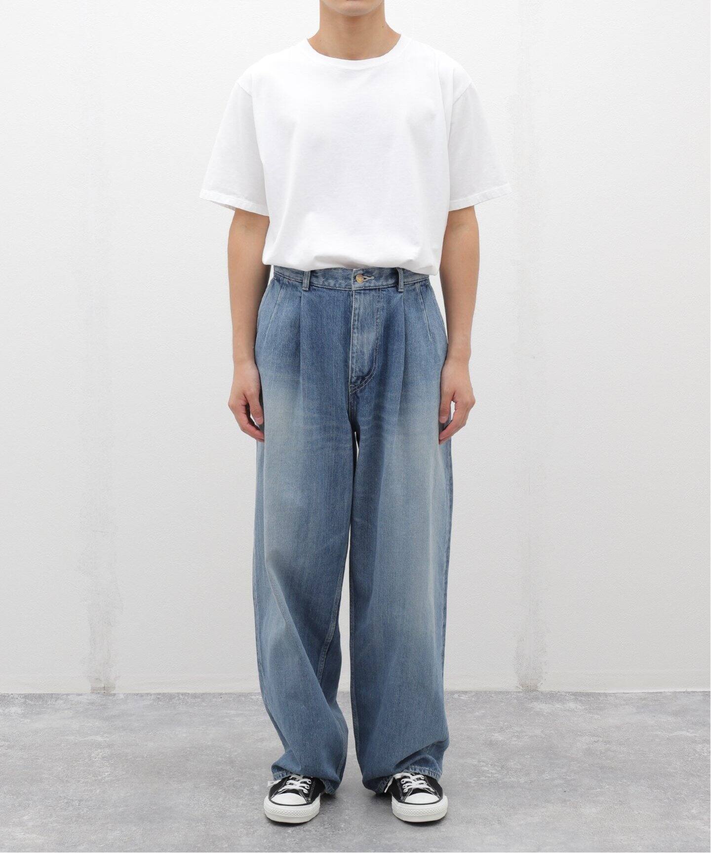 Graphpaper / グラフ ペーパー】Selvage Denim Two Tuck Pants（デニム 