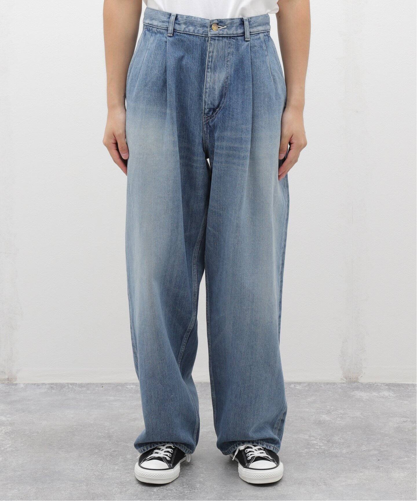 Graphpaper / グラフ ペーパー】Selvage Denim Two Tuck Pants（デニム 