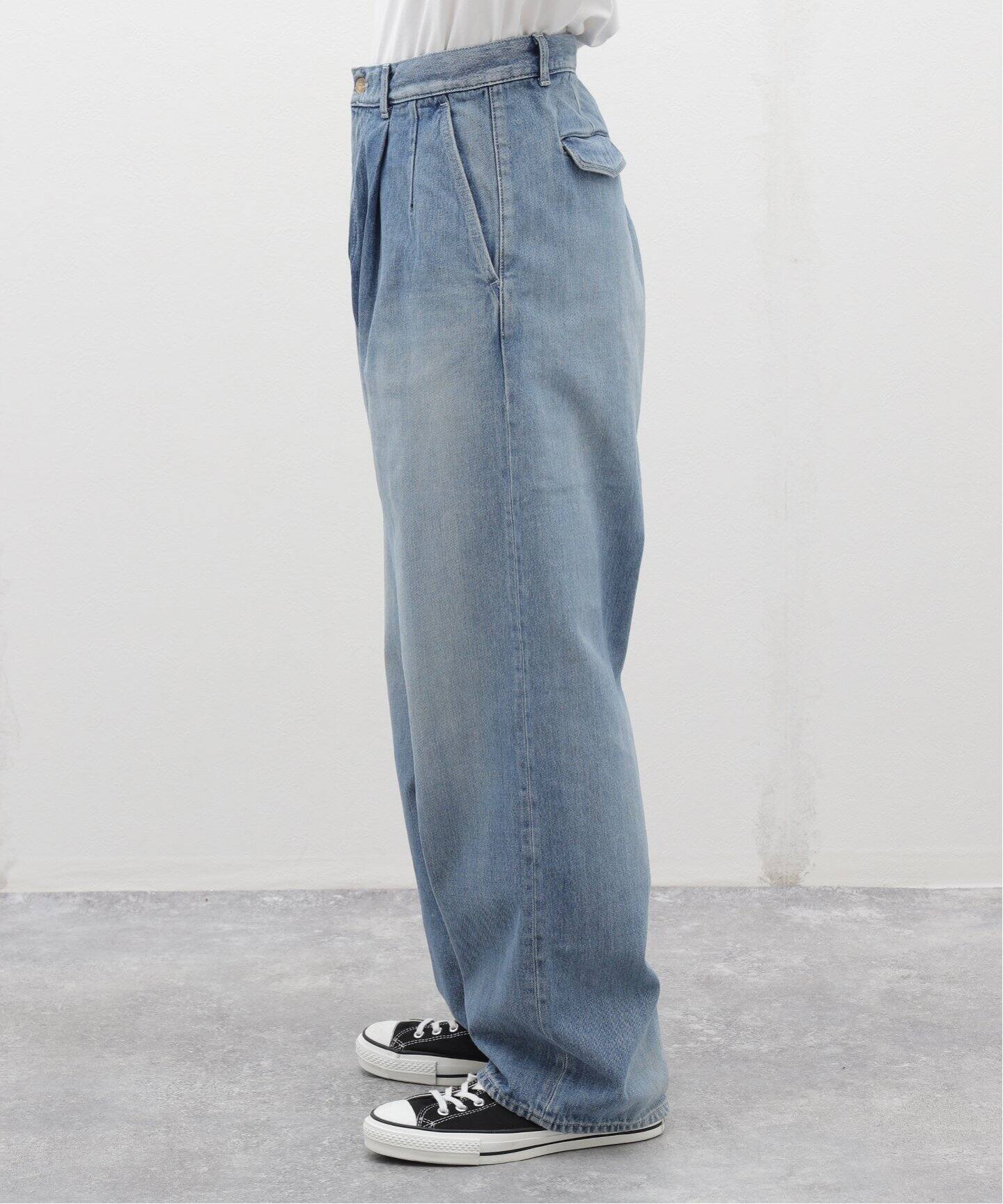 Graphpaper / グラフ ペーパー】Selvage Denim Two Tuck Pants（デニム 