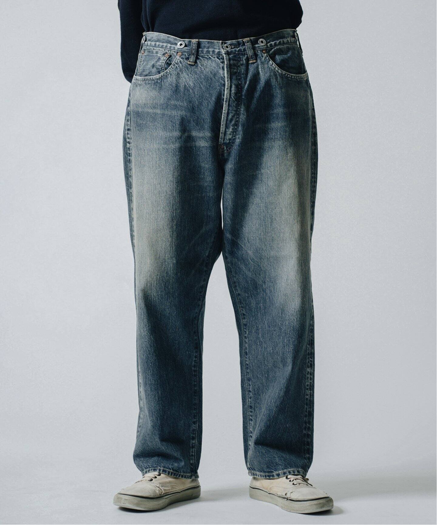 A.PRESSE / アプレッセ】No.22 Washed Wide Denim Pants（デニムパンツ 