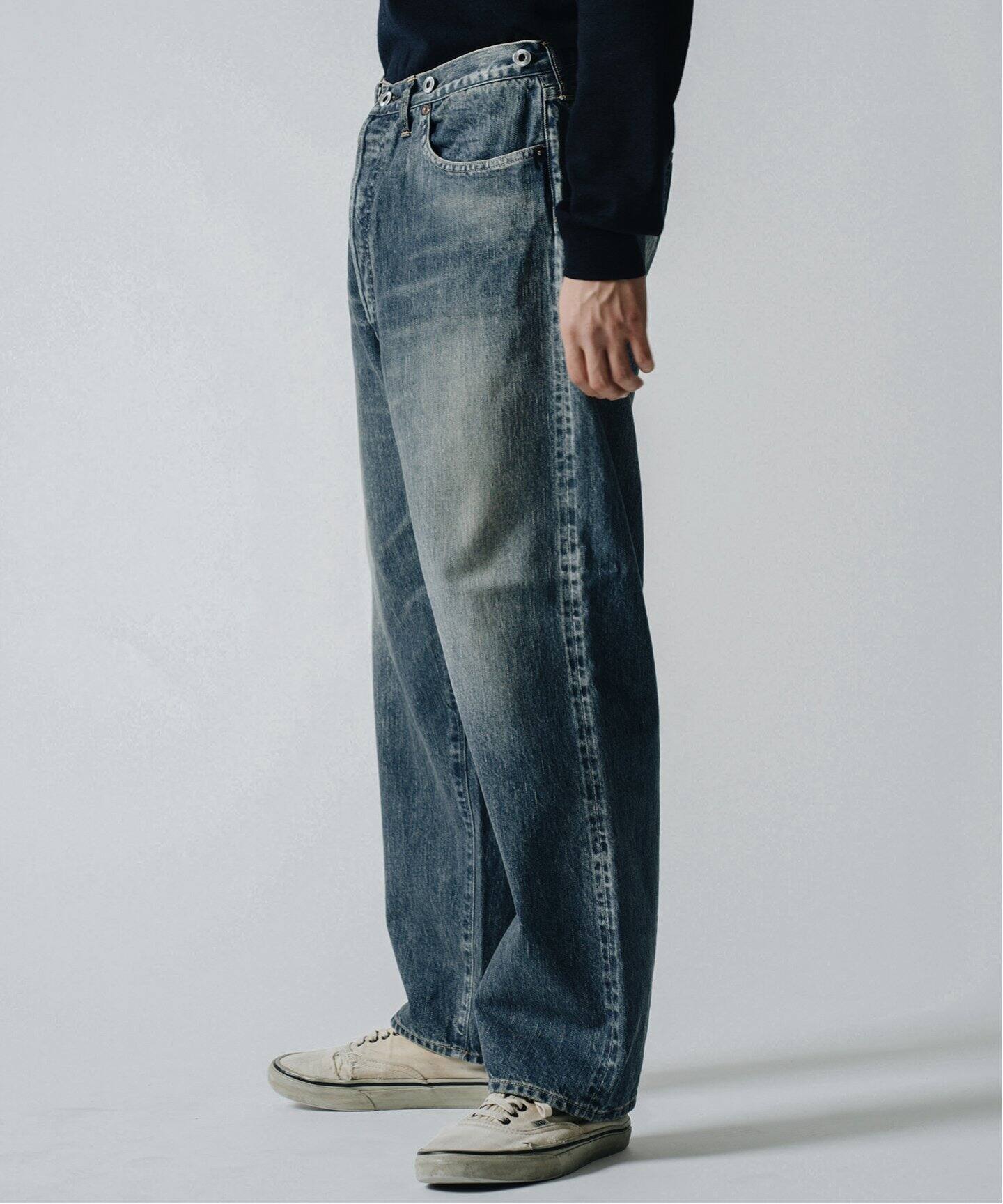 A.PRESSE / アプレッセ】No.22 Washed Wide Denim Pants（デニムパンツ 
