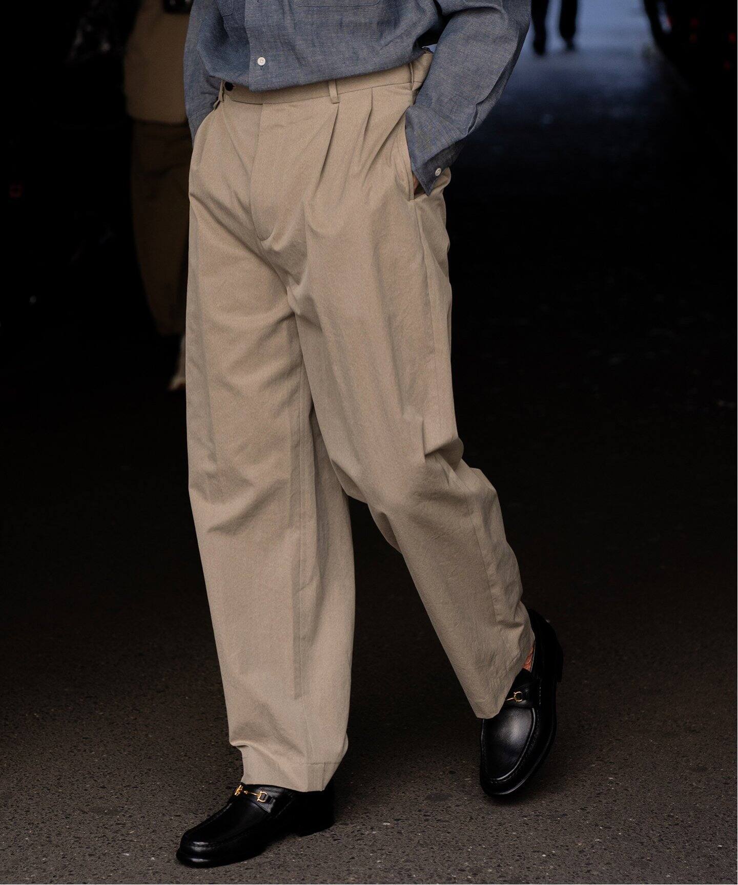 A.PRESSE / アプレッセ】Type.2 Melange Gabardine Trouse（チノパンツ 