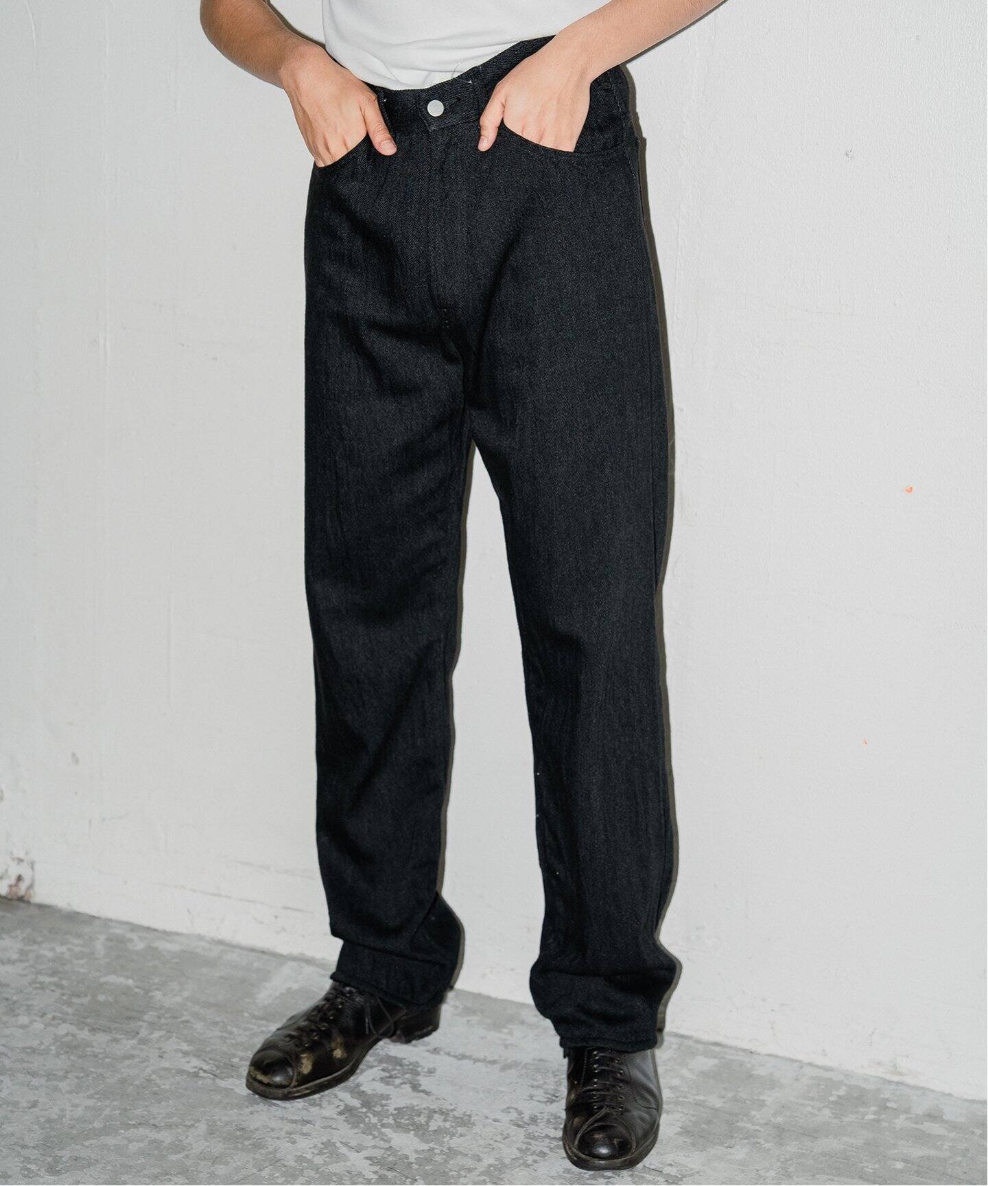 BLACKBIRD / ブラックバード】5 pocket trouser - black（スラックス 