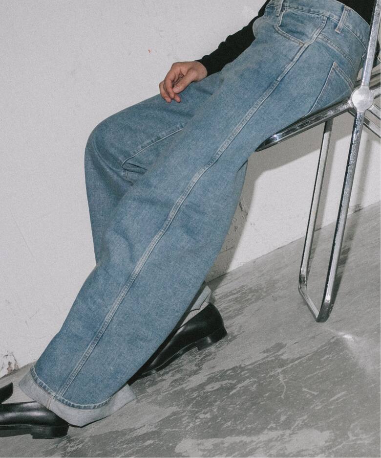 pan / パン】別注 デニム バギー ロール パンツ（デニムパンツ  