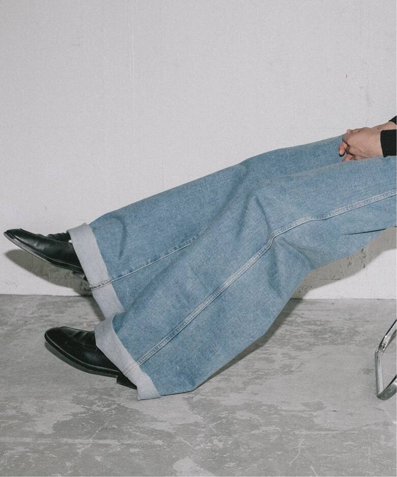 pan / パン】別注 デニム バギー ロール パンツ（デニムパンツ  