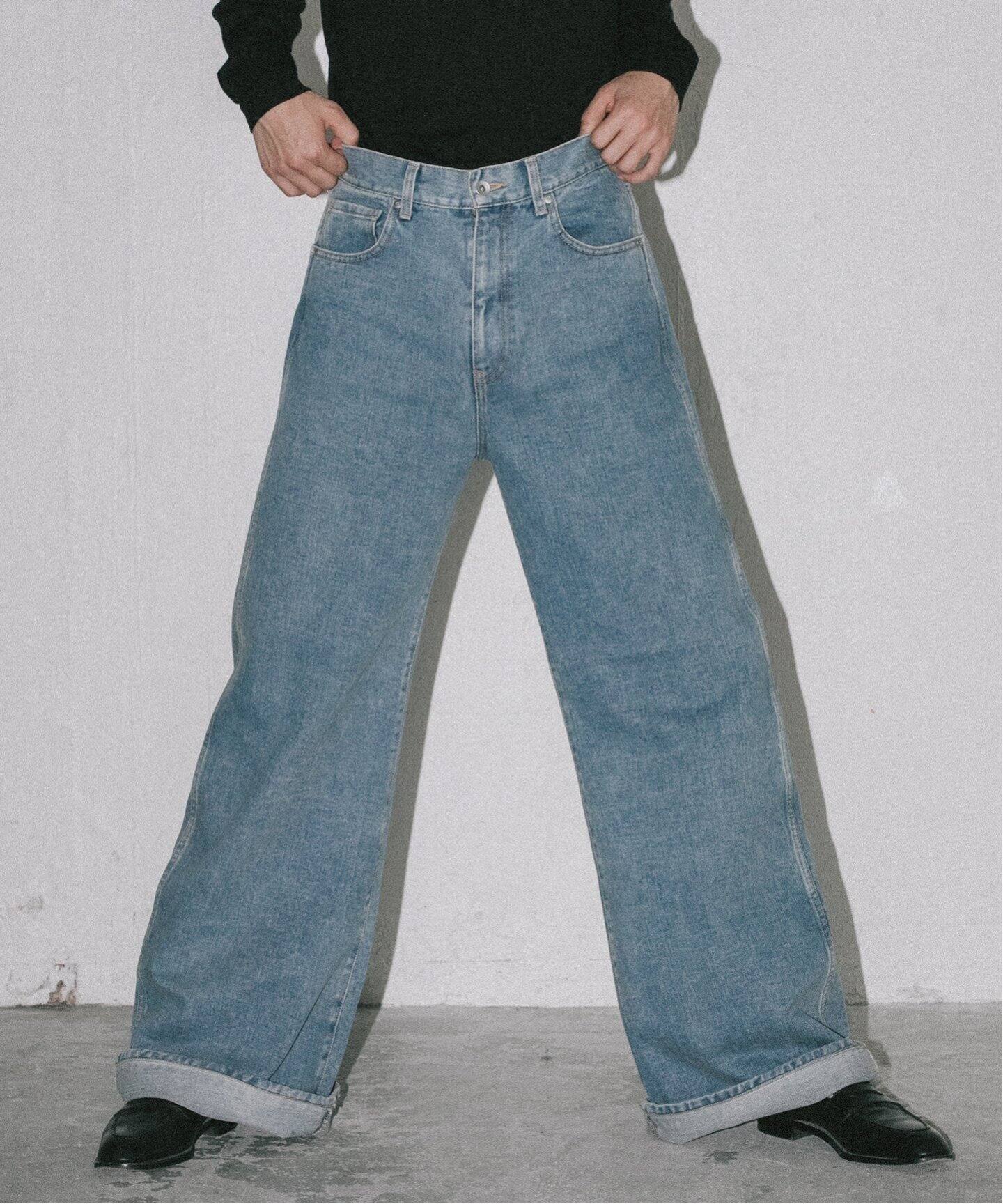 pan / パン】別注 デニム バギー ロール パンツ（デニムパンツ  