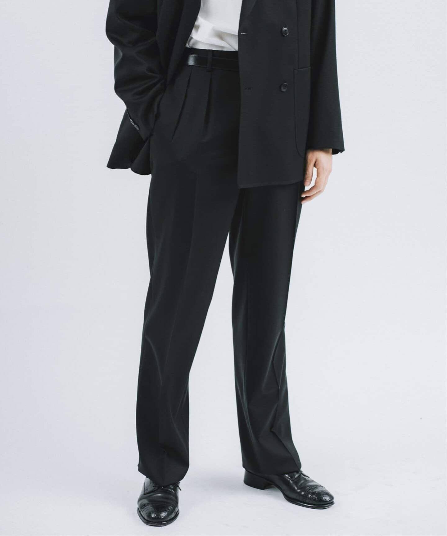 LE / エルイー】2TUCK WOOL PT（スラックス）｜L