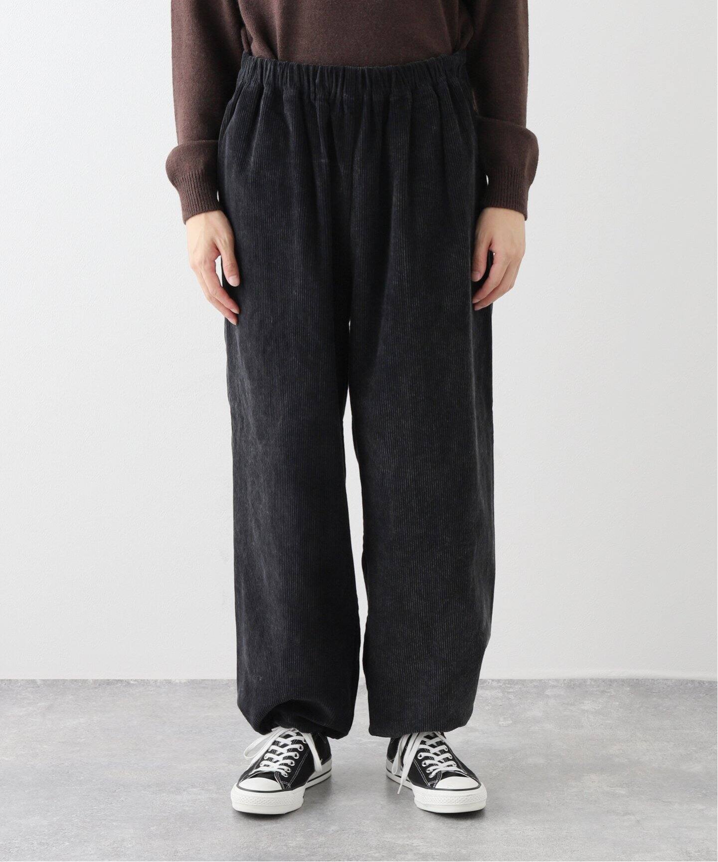 FLUTTER Corduroy Easy Pants BLACK Mサイズ（FLUTTER] The