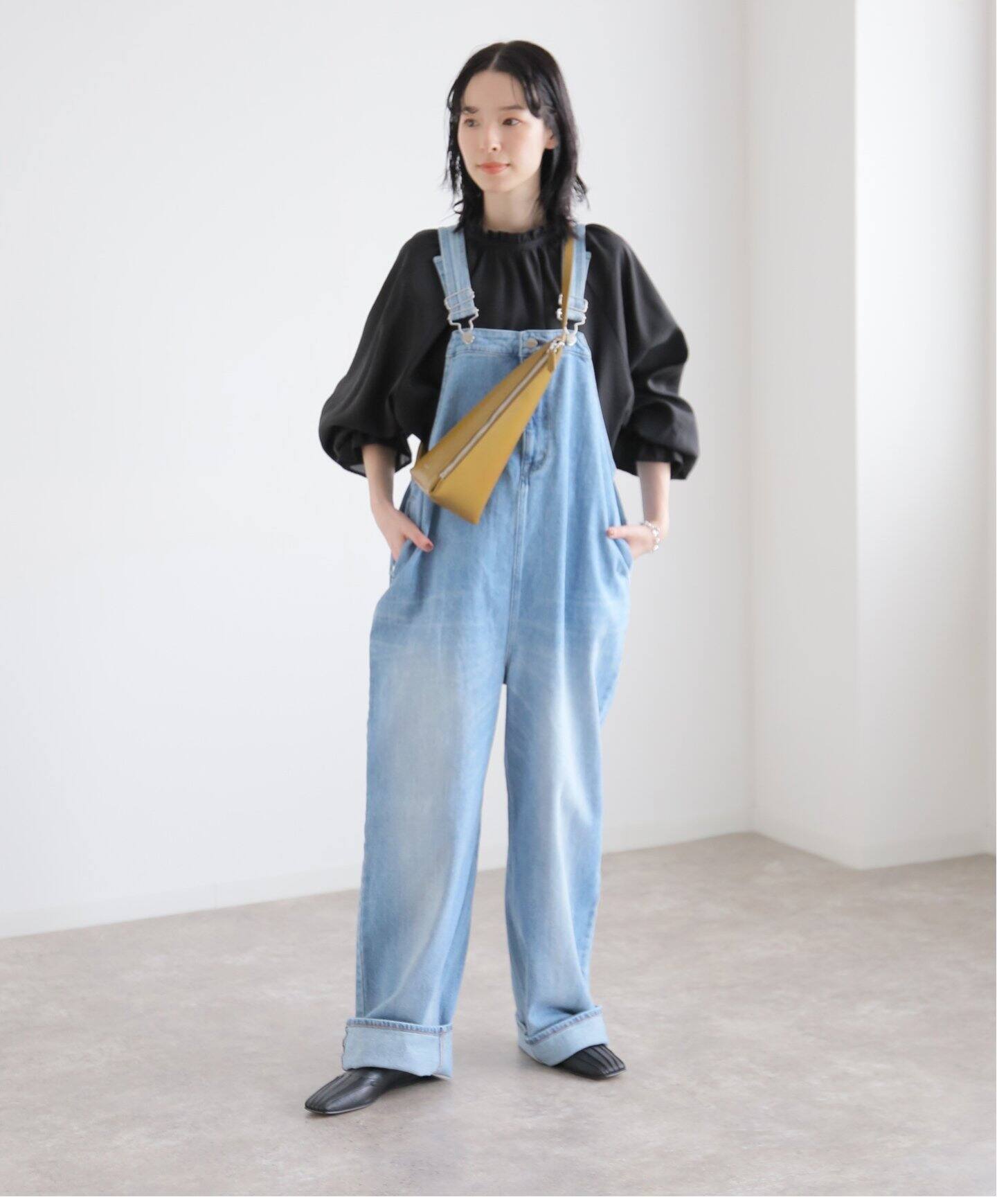 TEA COLLECTION オーバーオール サロペット デニム 長き 100 110