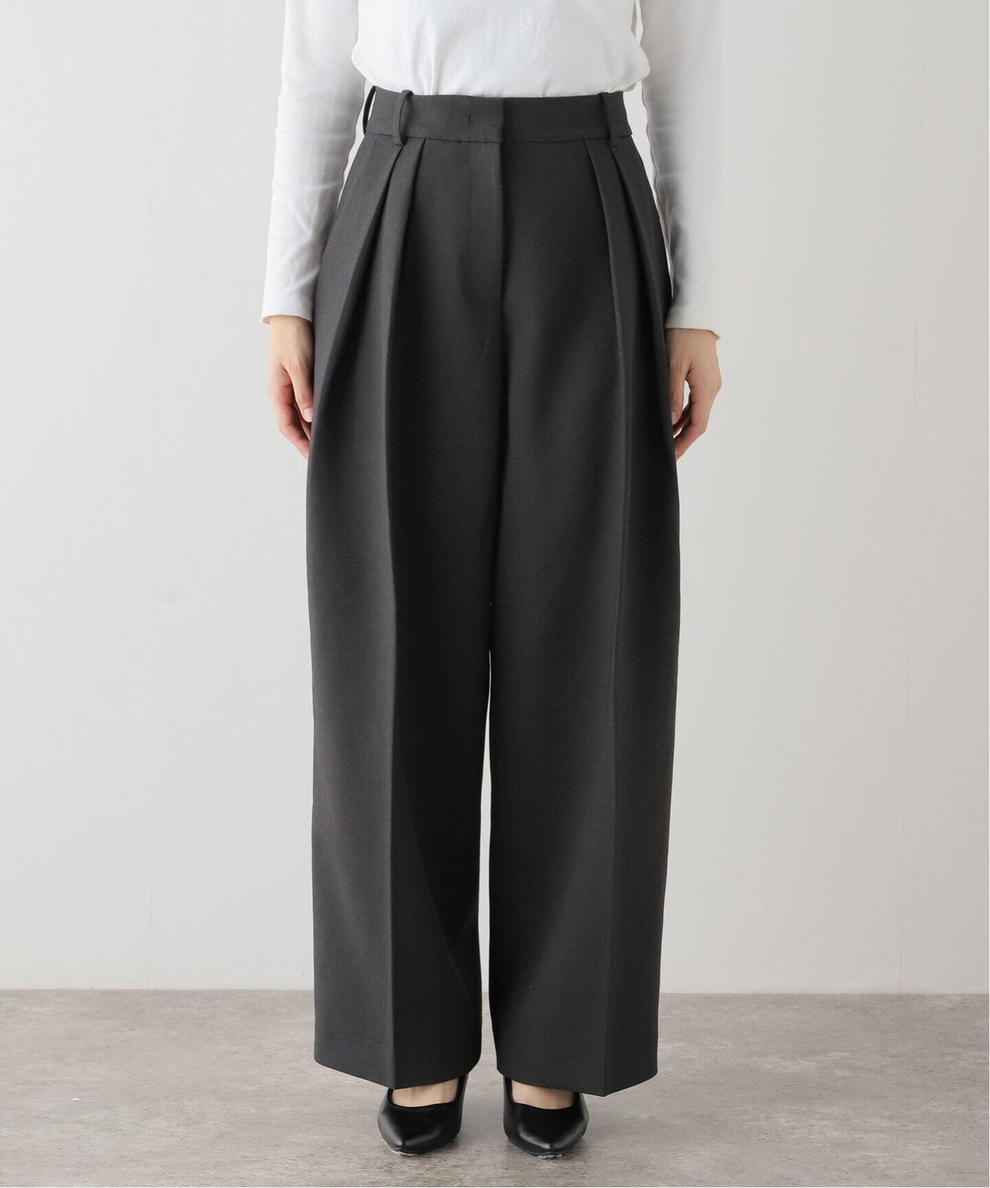 todayful Bonding Wide Trousersモスグリーン36 持ち出し