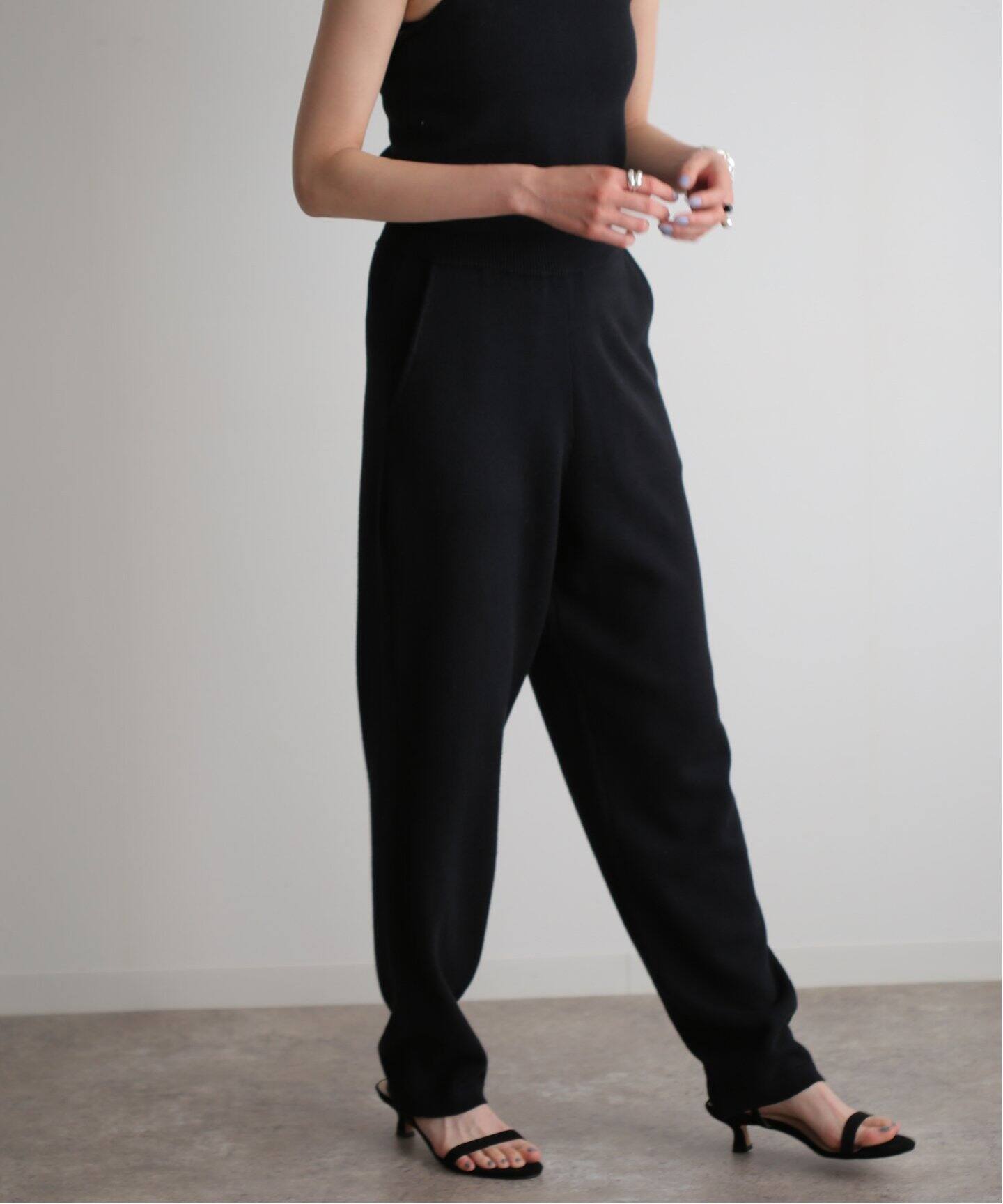 CLANE HALTER NECK KNIT ALL IN ONE 161125252（つなぎ 